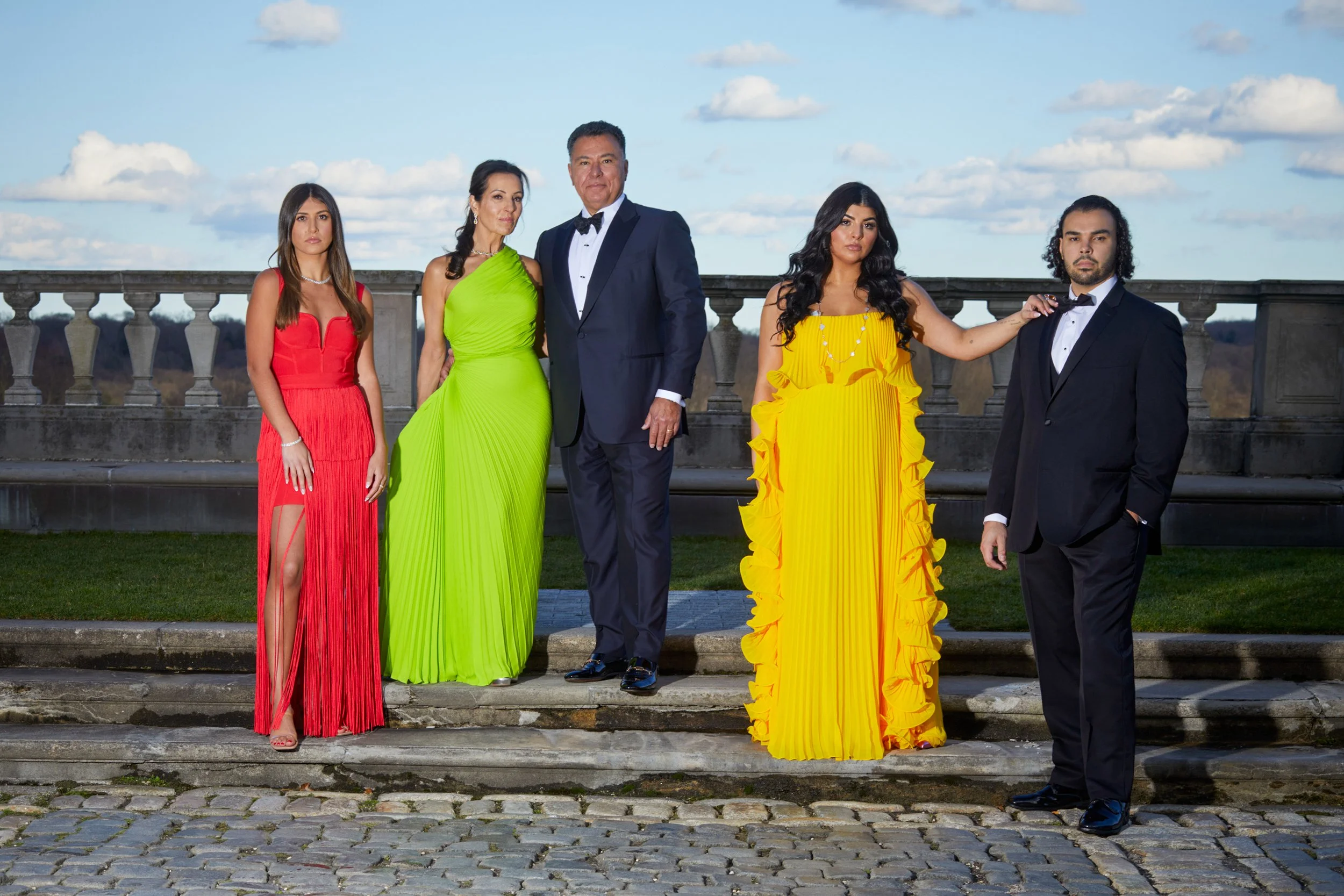 Family portrait at Oheka Castle