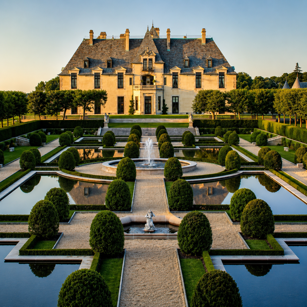 OHEKA Castle wedding venue in Huntington, New York, featuring the historic French-style château and formal gardens.
