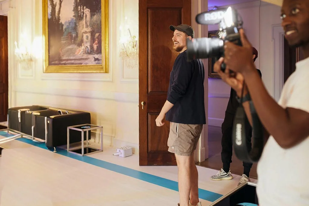Mr. Beast filming at Oheka Castle