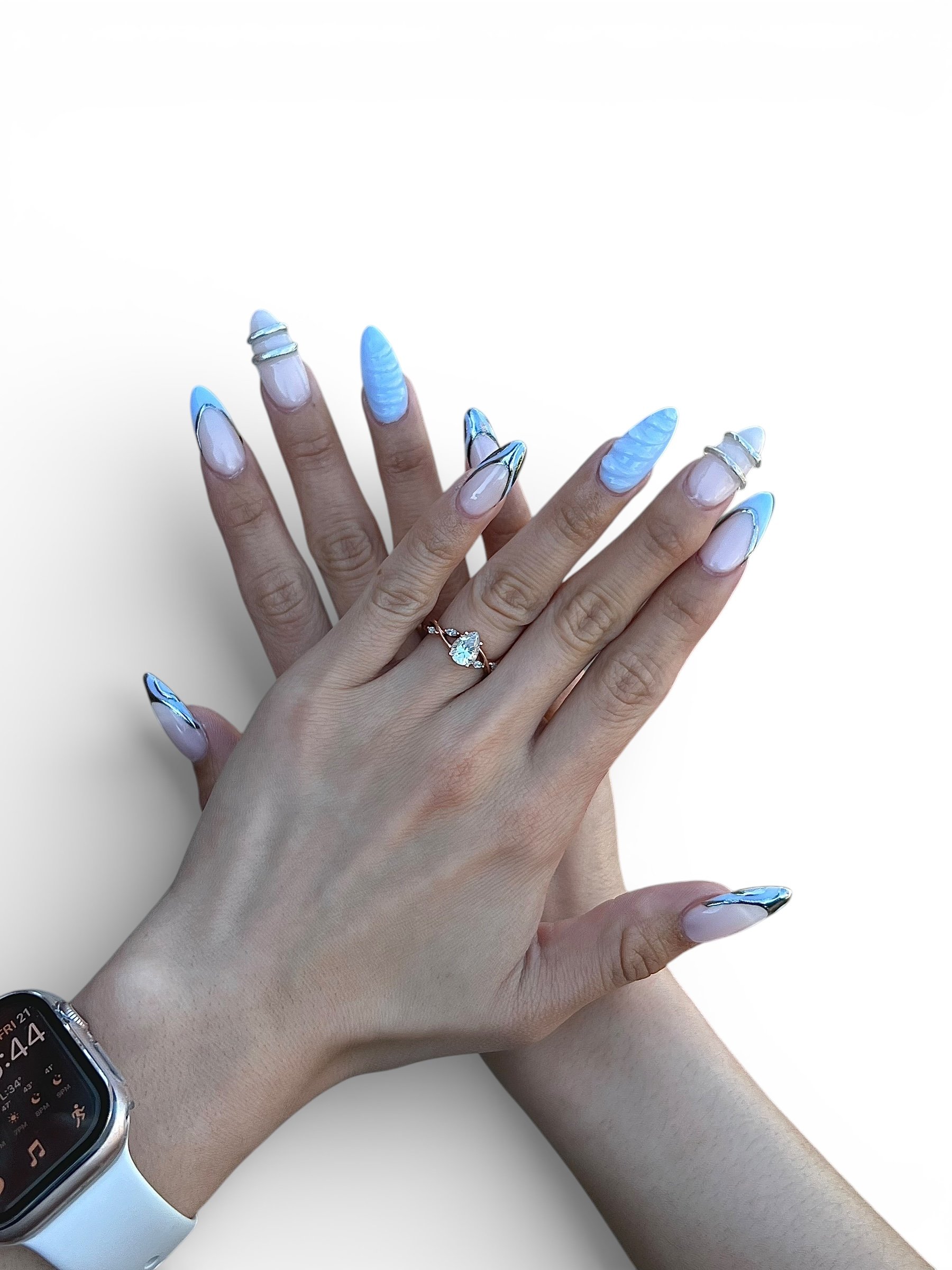 Blue French Tip