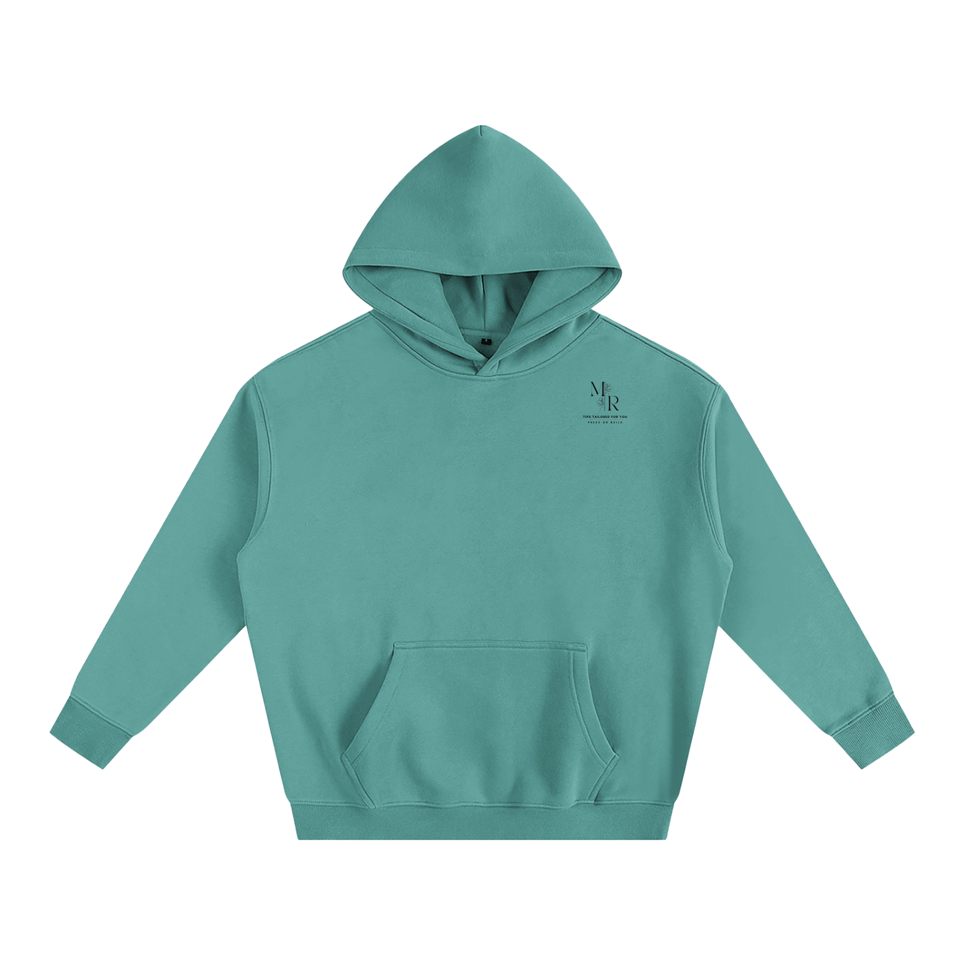 Oversize Fleeced Hoodie (Black Text)