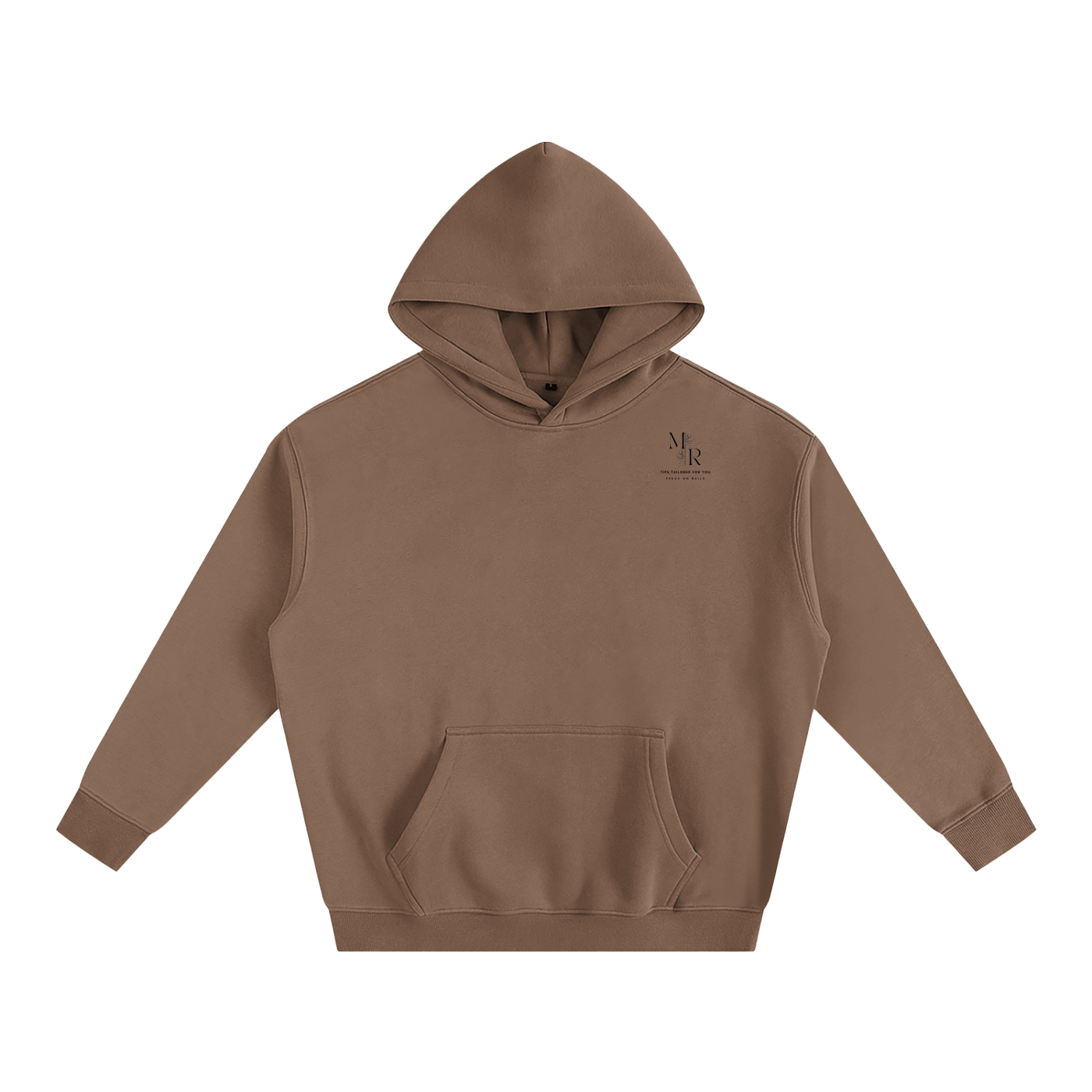 Oversize Fleeced Hoodie (Black Text)