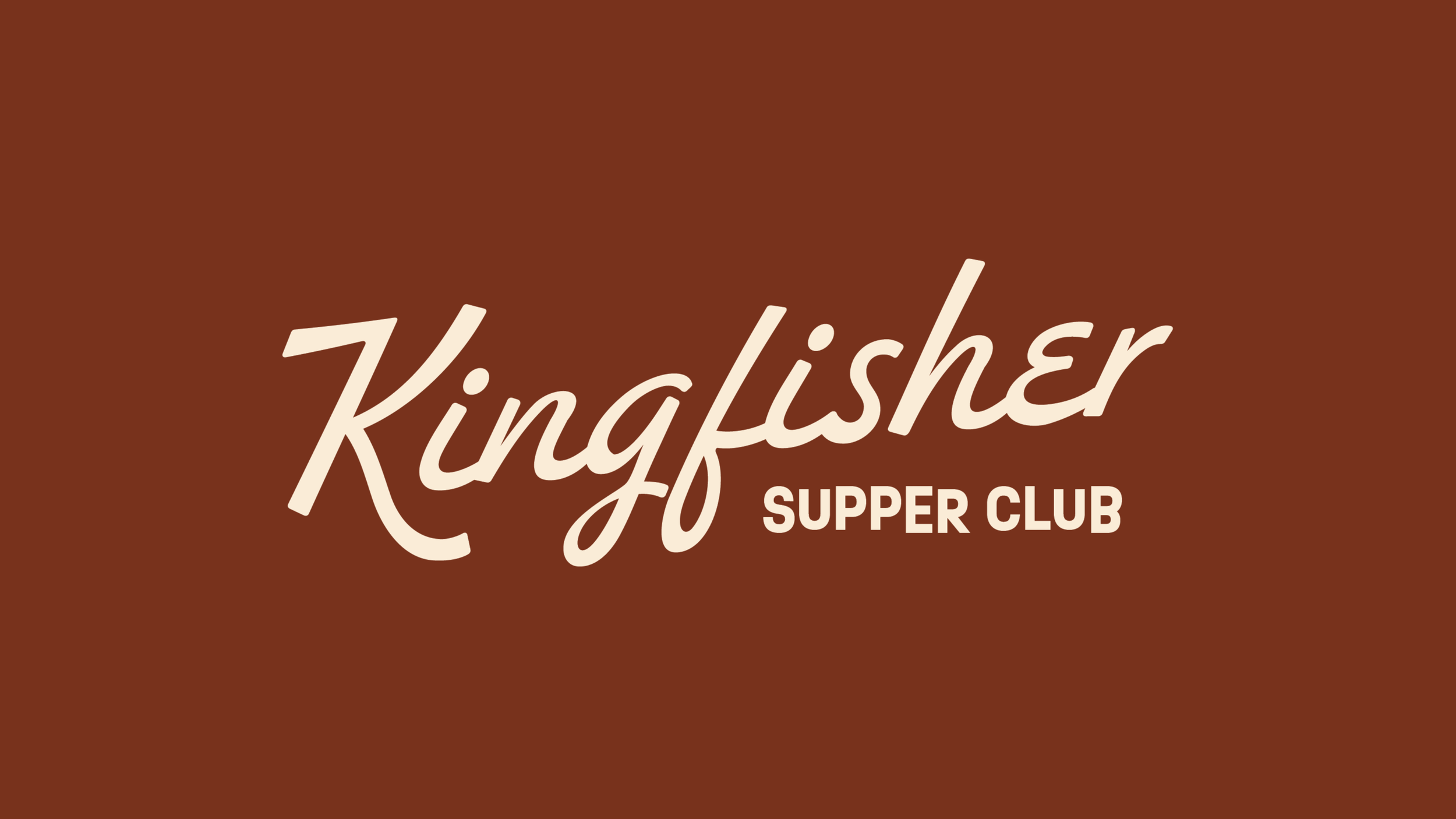 Brown background with beige text that reads 'Kuyfishser SUPPER CLUB'.