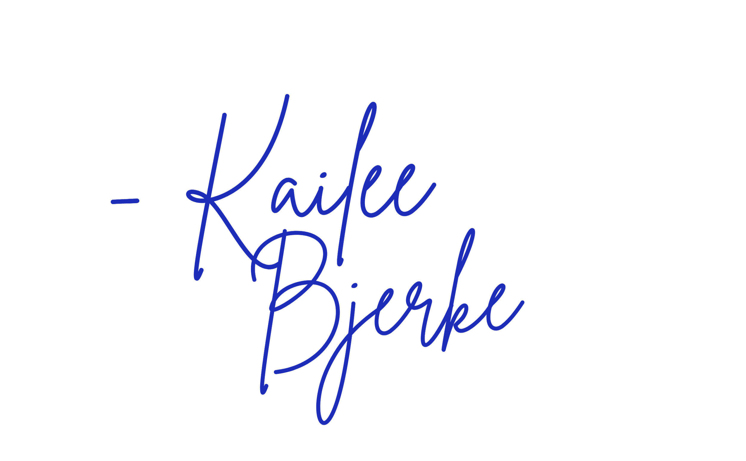 Text art with the phrase 'Please Kaylee Birkle' in large navy blue cursive font on a black background.