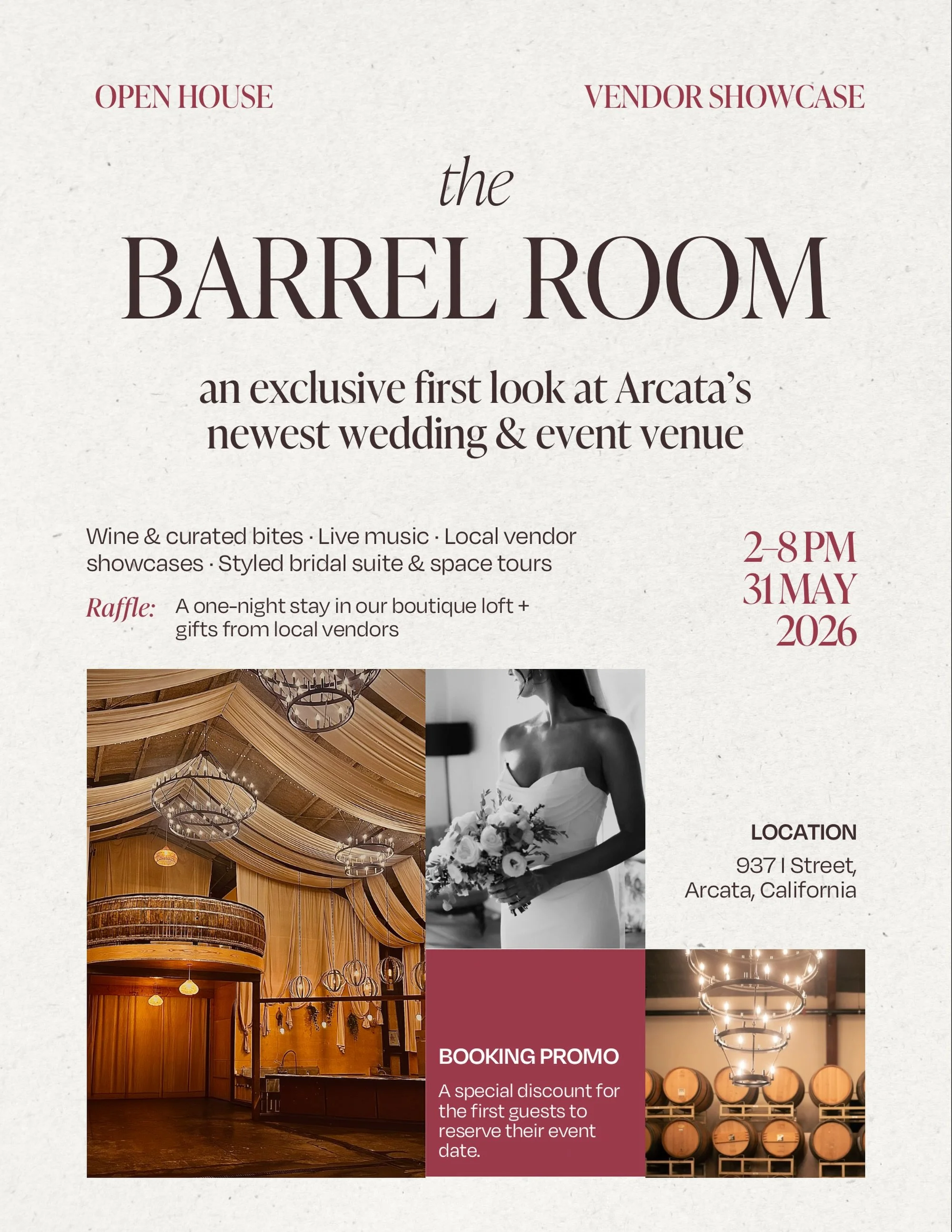 Join us this Sunday in our Grand Reopening vendor showcase event 🦢 Sunday 2pm to 8pm | Wine &amp; curated bites &middot; Live music &middot; Local vendor showcases &middot; Styled bridal suite &amp; space tours