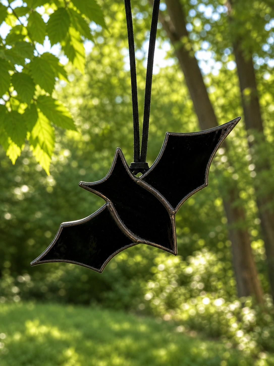Handmade Stained Glass Bat Suncatcher