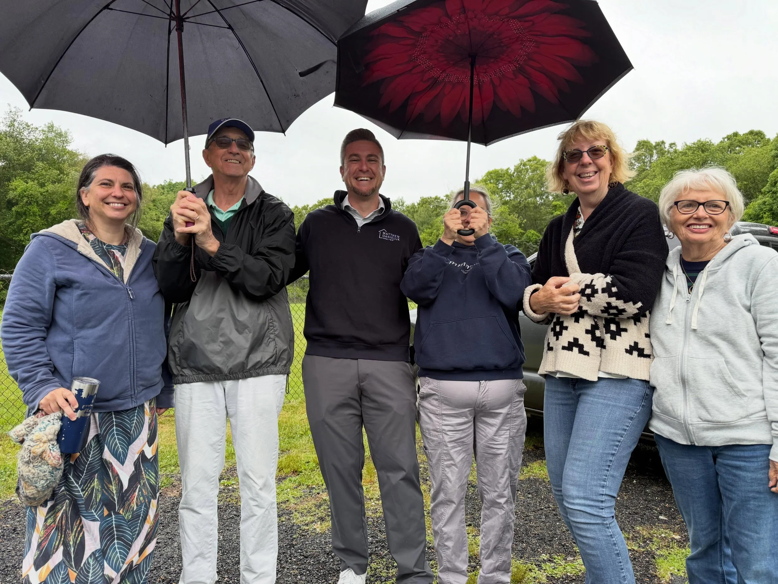 @ledyardctdems and Cathy Osten were undeterred by the rain and wind today. I can&rsquo;t wait to be back in Ledyard tomorrow meeting with more of this awesome team and knocking on some doors!