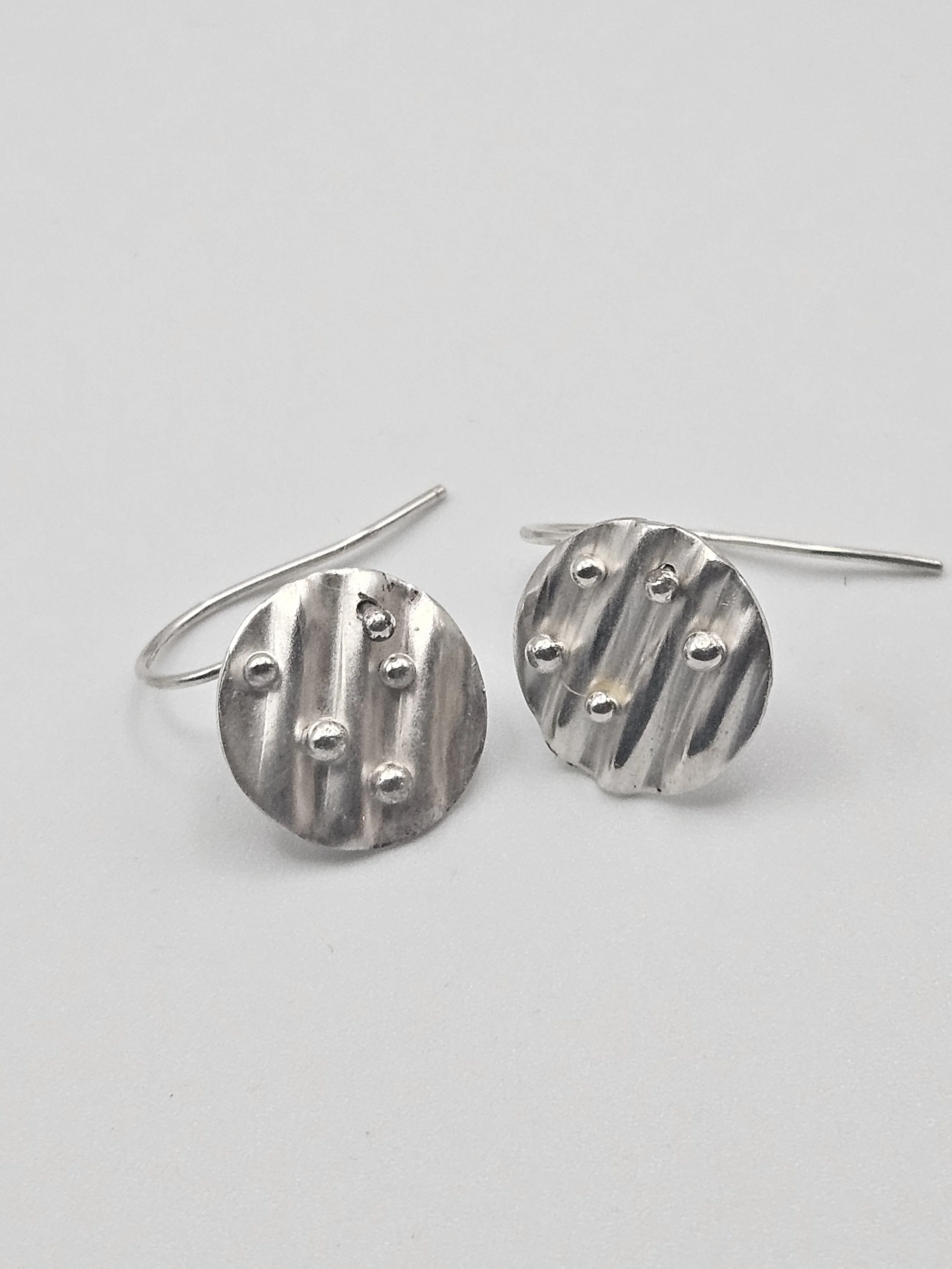 Folded Argentium Silver Earrings