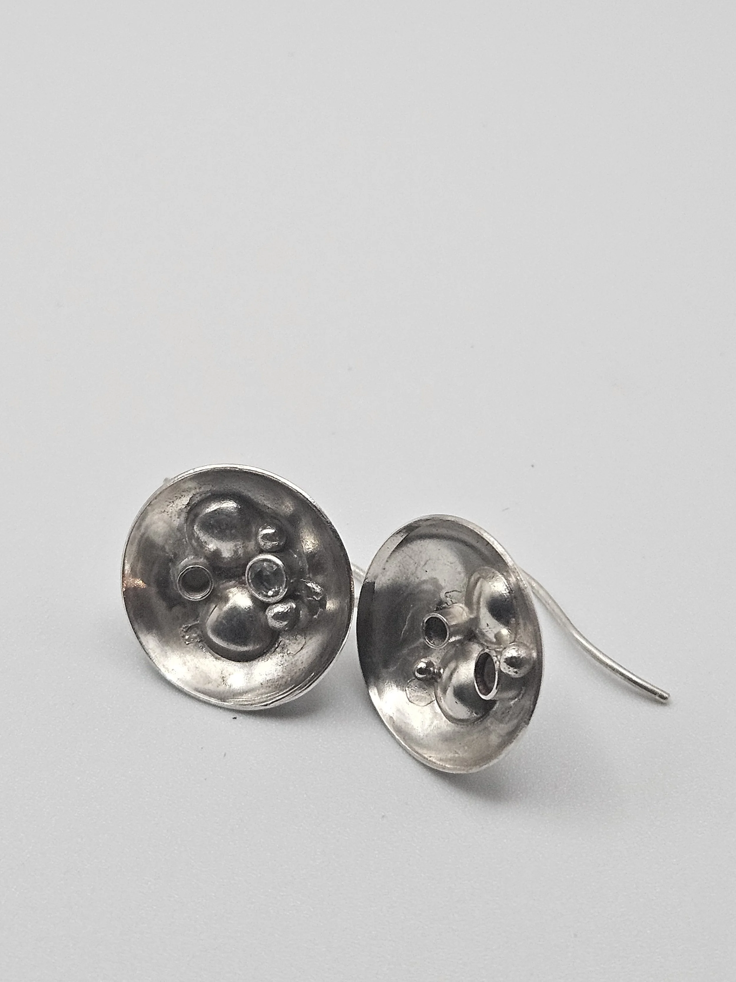 Sterling Earrings with White Sapphires
