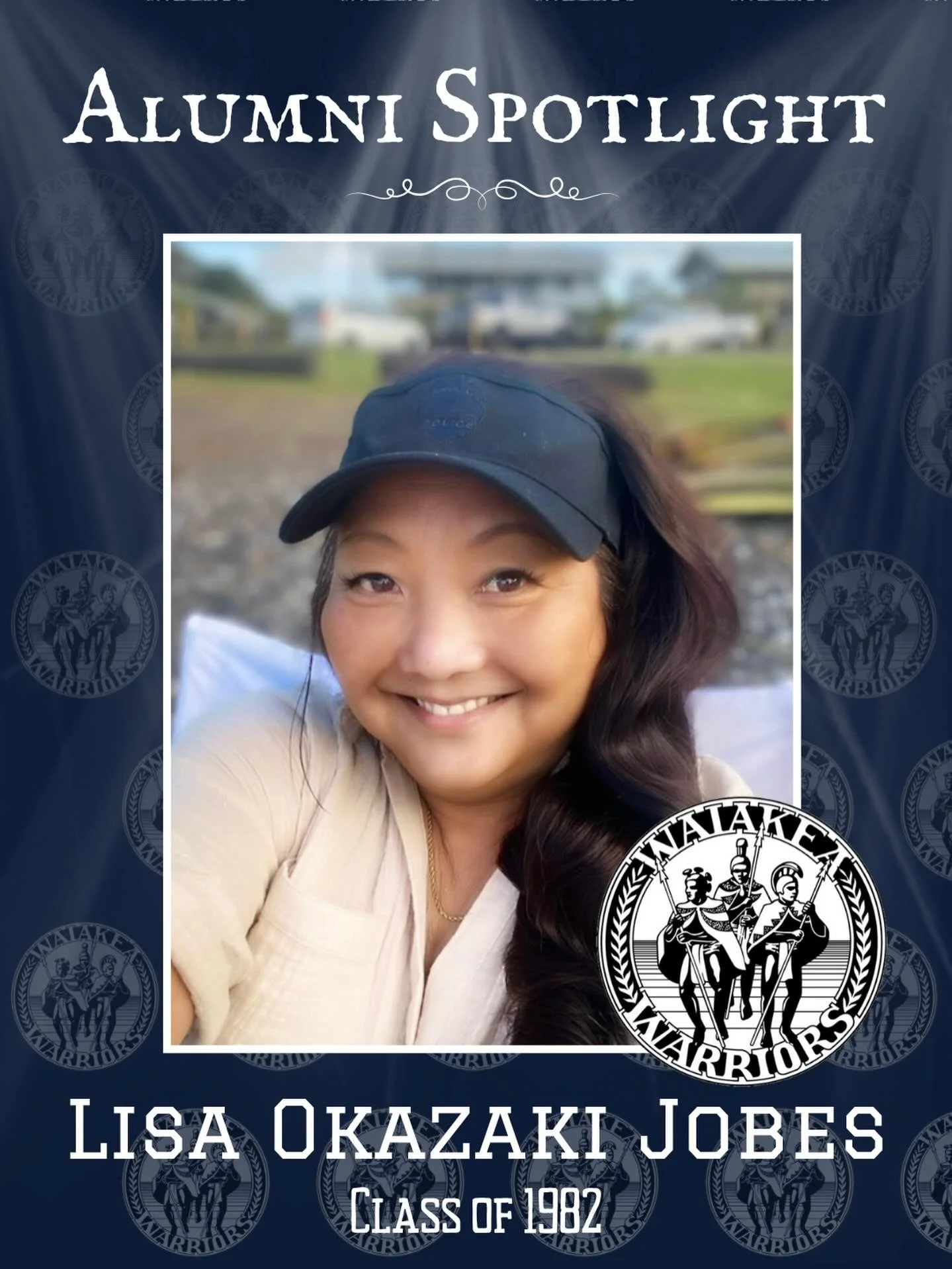 Aloha to Lisa Okazaki Jobes, Class of 1982!

Lisa is currently living in Hilo, Hawaii, and works at the HCCC as CS1. They are retirement ready, and also has fond memories of E building.

Advice they have for current WHS Warriors: &ldquo;Make Great Me