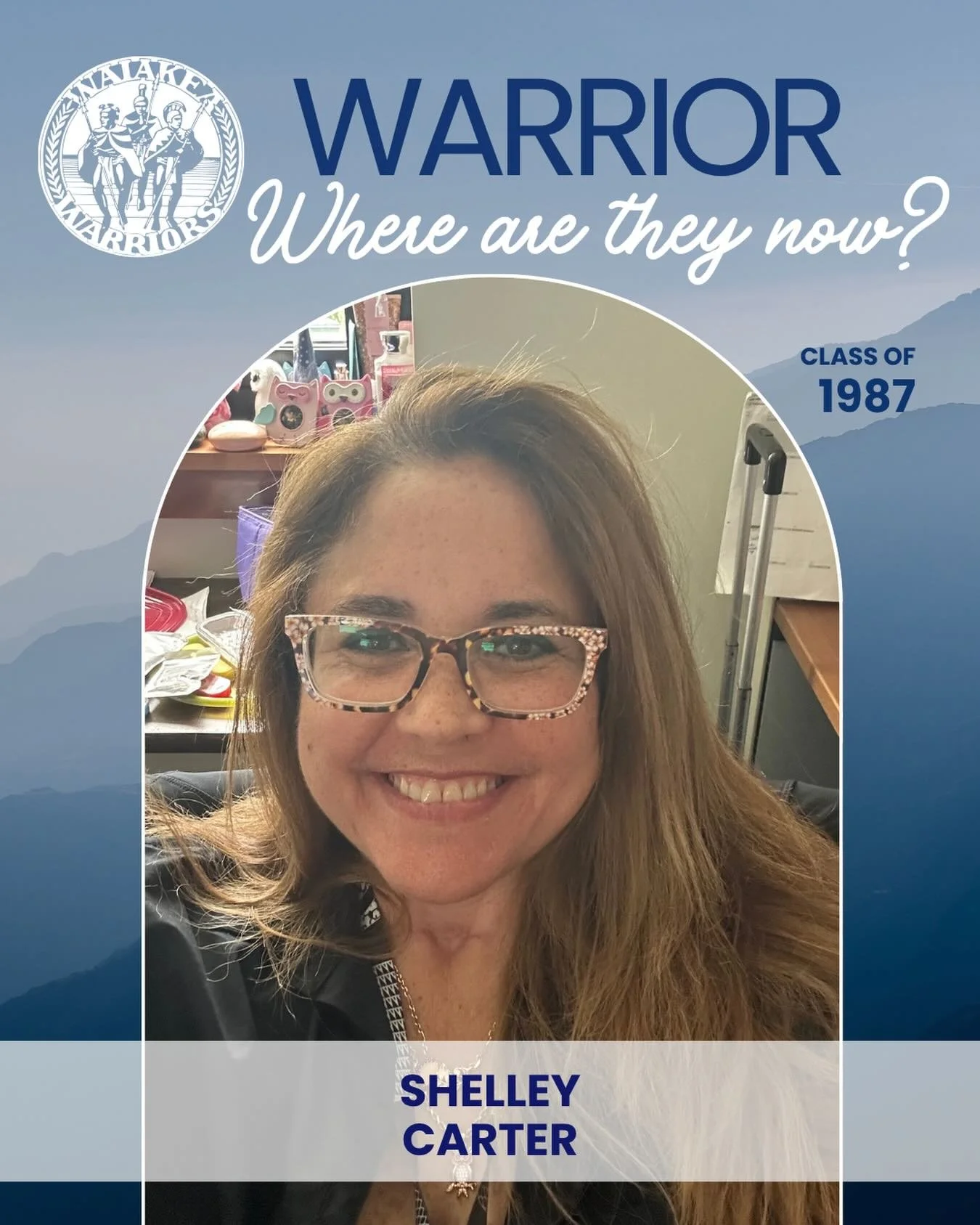 Aloha to Shelley Carter, Class&nbsp;of 1987!

Shelley currently lives in Hilo, Hawaii and she&rsquo;s been a Social Worker for the Judiciary for the&nbsp;past 30 years!

Her best memories&nbsp;at WHS was when she was playing sports!

Mahalo Shelley f