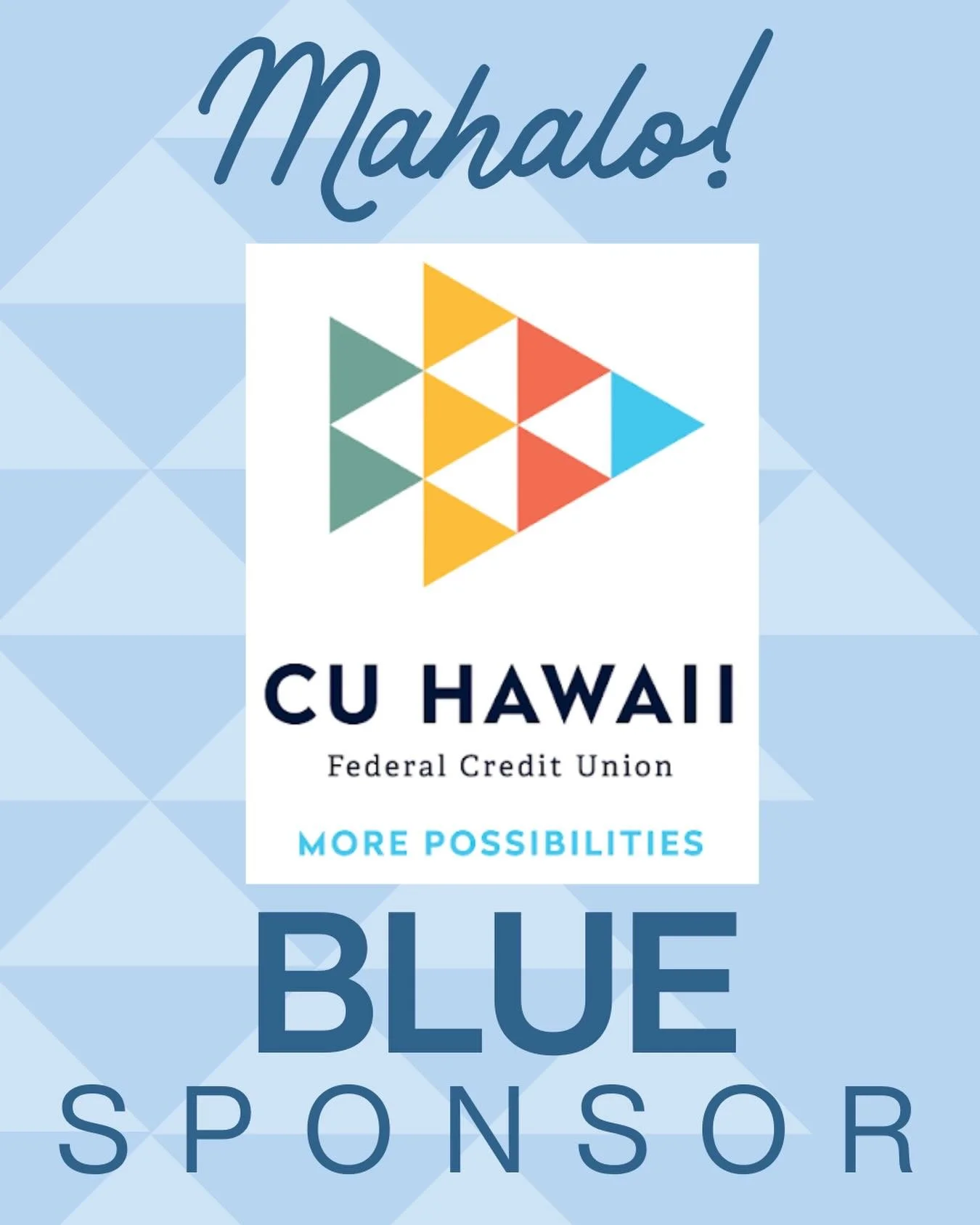 MAHALO to @cuhawaiifcu for being a $1K BLUE SPONSOR of the Waiākea High School 50th Anniversary celebration!💙🤍

Your generous contribution will help us leave a legacy for the next generation of Warriors! We truly appreciate your support and we look