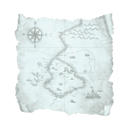 Vintage map representing guidance, direction, and finding your true north