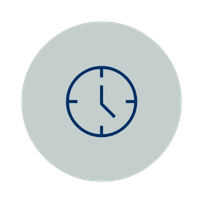 A round clock showing the time as 3:00.