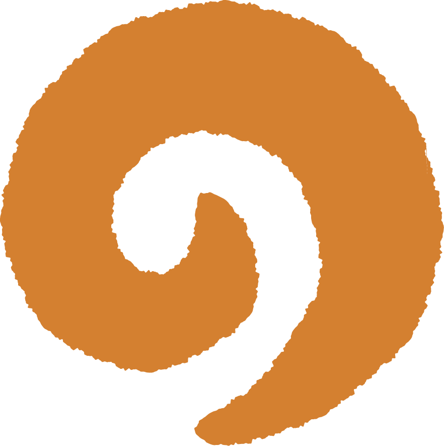 A cinnamon roll with a swirl shape and a glazed surface.