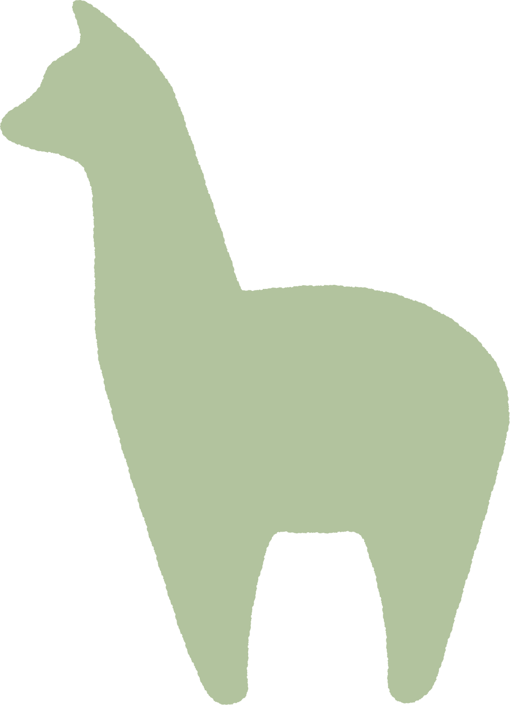 Silhouette of a light green cat.