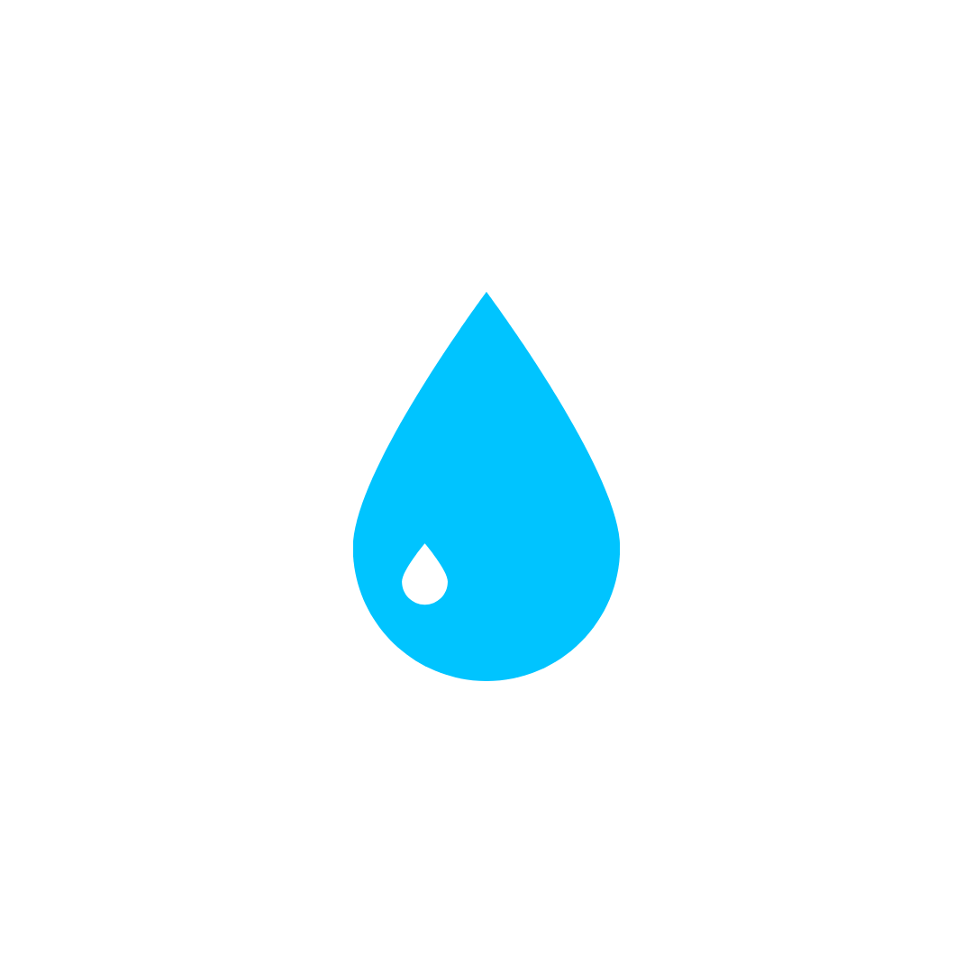 Blood drop icon with lighter drop inside, symbolizing blood donation or blood medical services.
