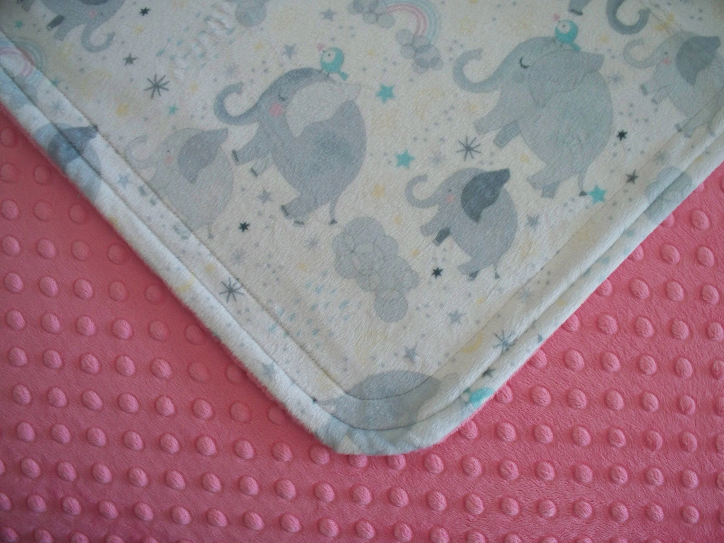 Sleepy Elephants in Pink