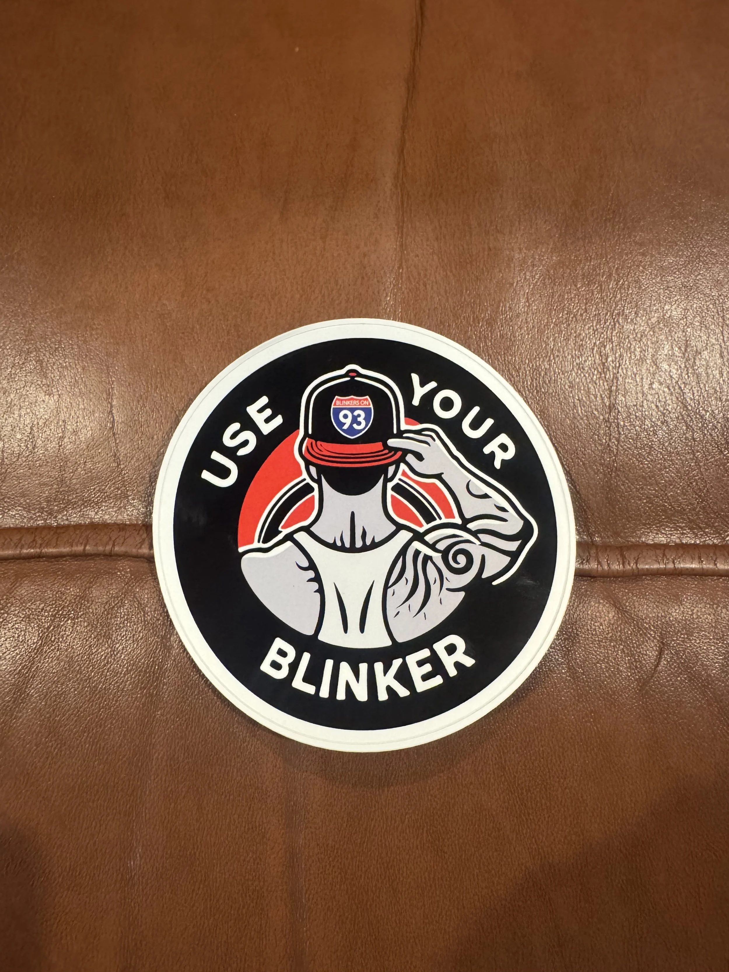 Use Your Blinker Logo Sticker