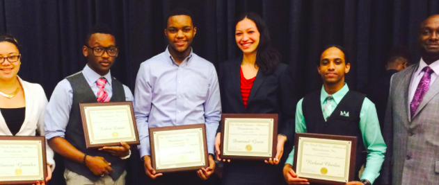 Past Scholarship recipients Richard Charles, , Vanessa Gonzalez, 
Diamond Green, Robert Lewis, Jazeel Mendes
