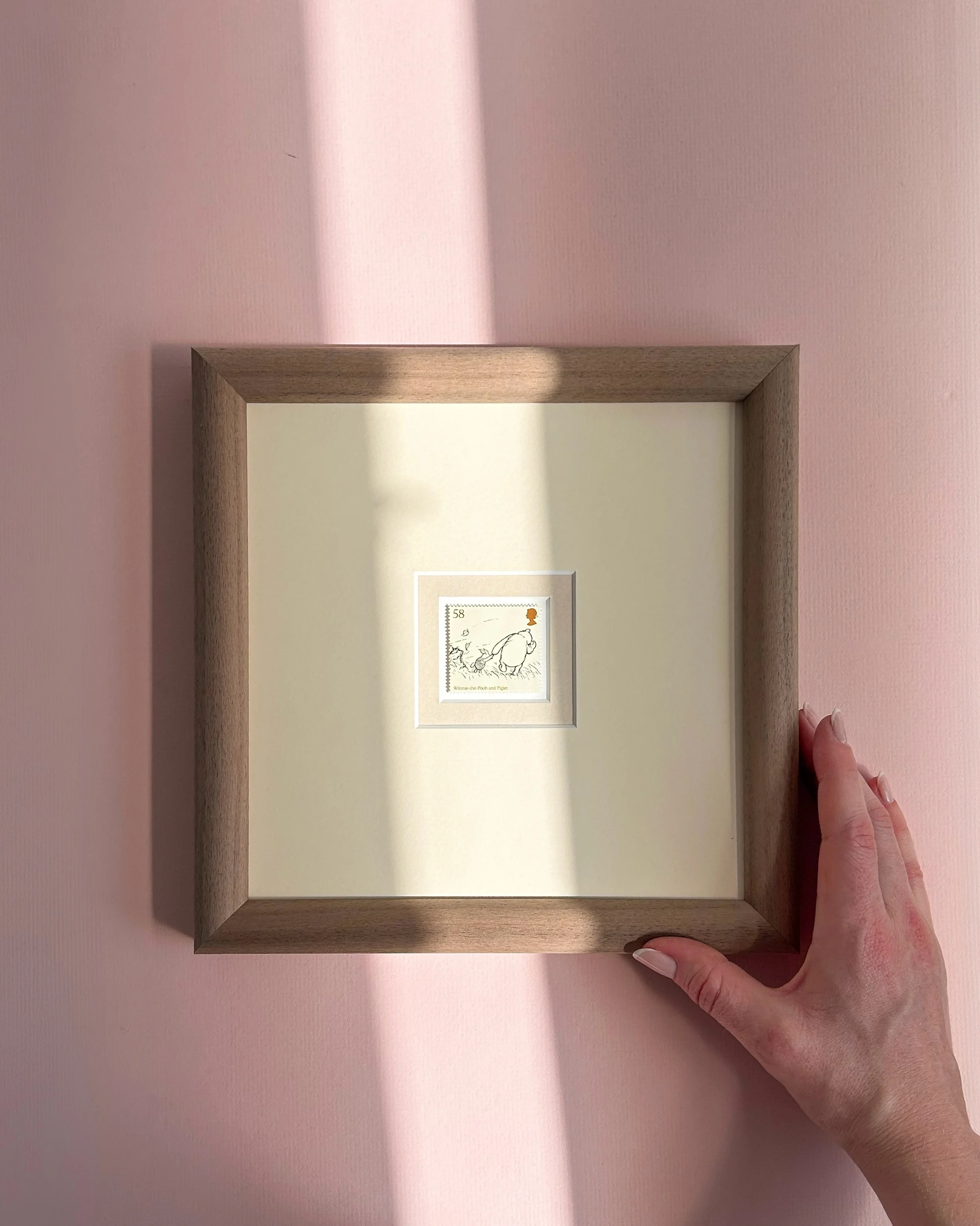 Three of the six have found homes this week. 

Swipe to see the three still available: Winnie the Pooh and Eeyore, Winnie the Pooh and Rabbit, Winnie the Pooh and Tigger.

Each is an original stamp from the 2010 Royal Mail Winnie the Pooh set featuri