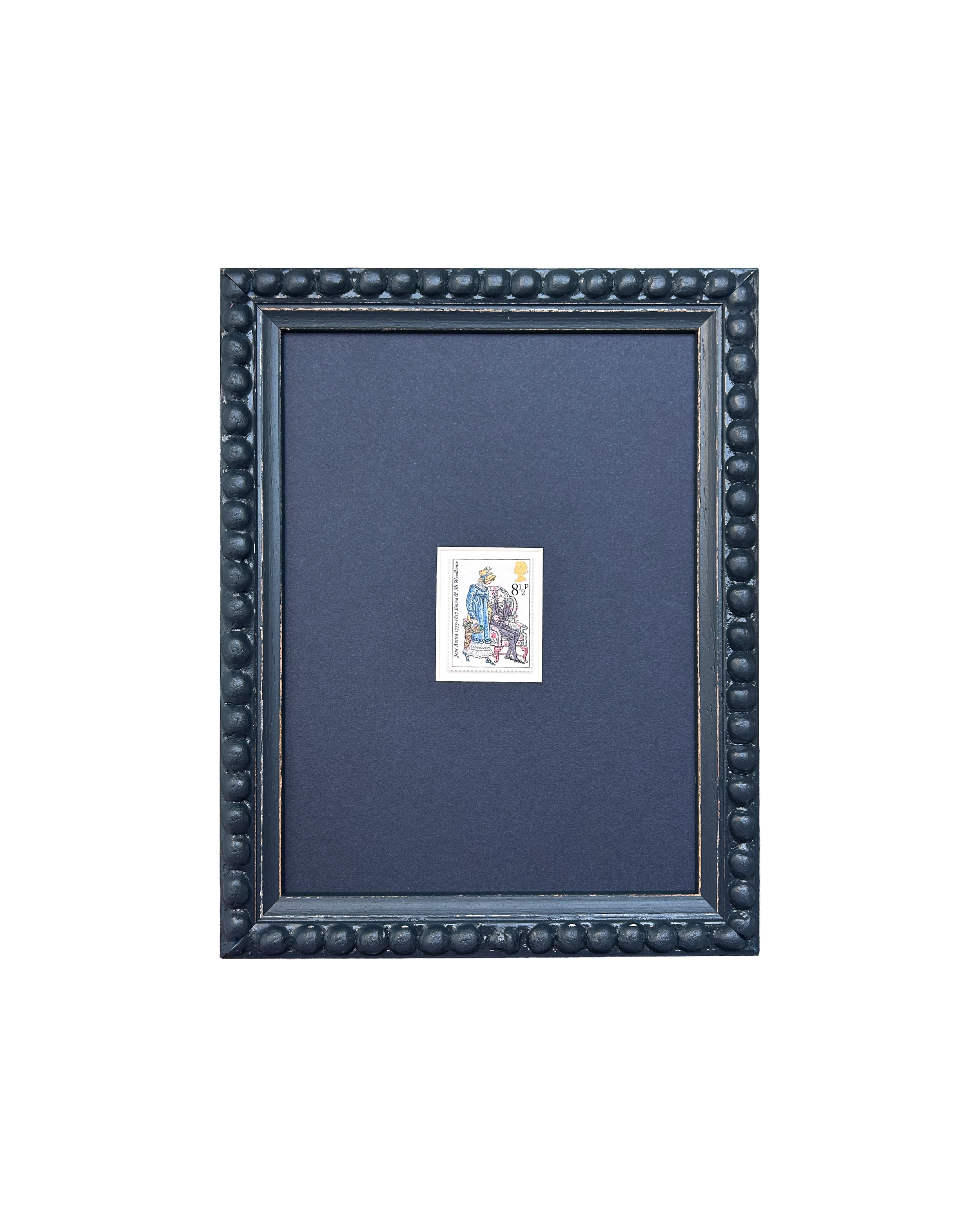 Emma and Mr Woodhouse - Framed Jane Austen Stamp