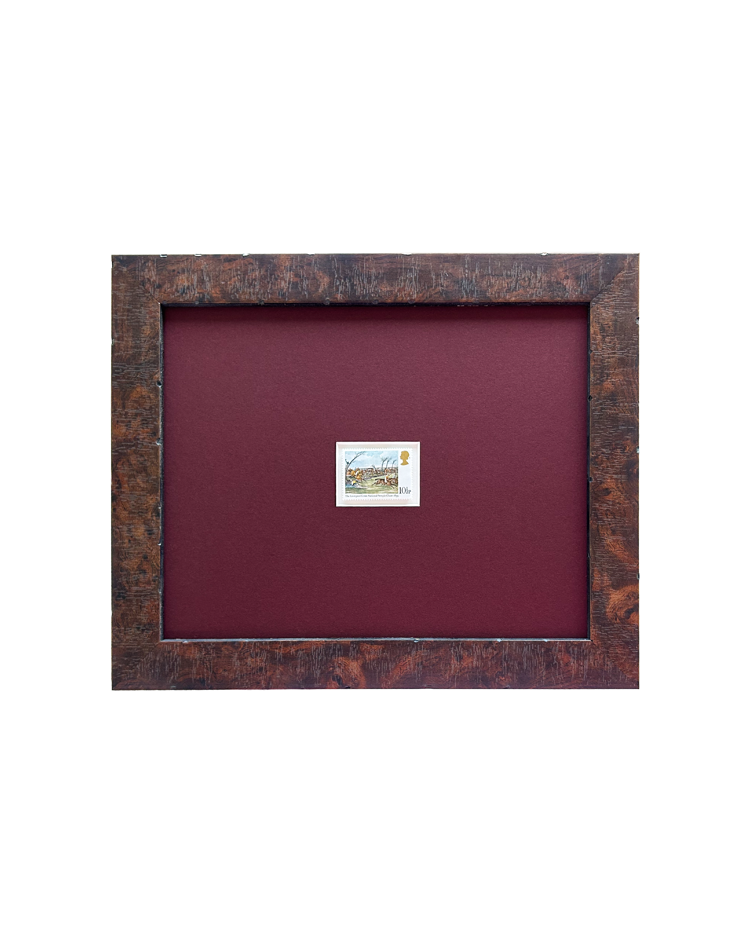 The Liverpool Great National Steeple Chase, 1839 - Framed Horse Racing Stamp