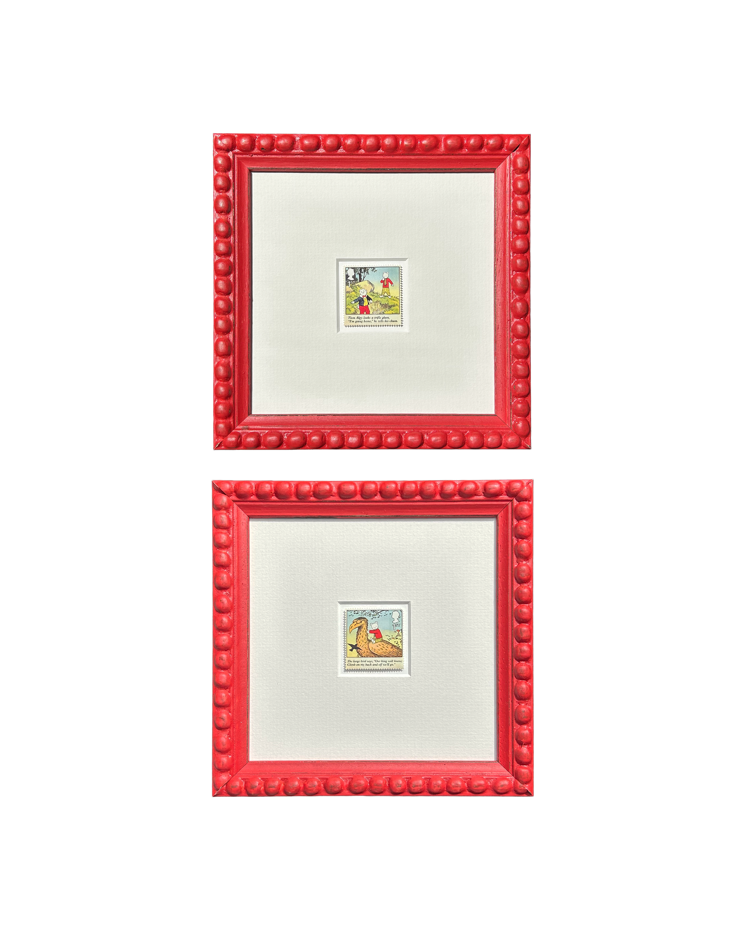 Rupert and the Mare's Nest - Framed Stamp Pair