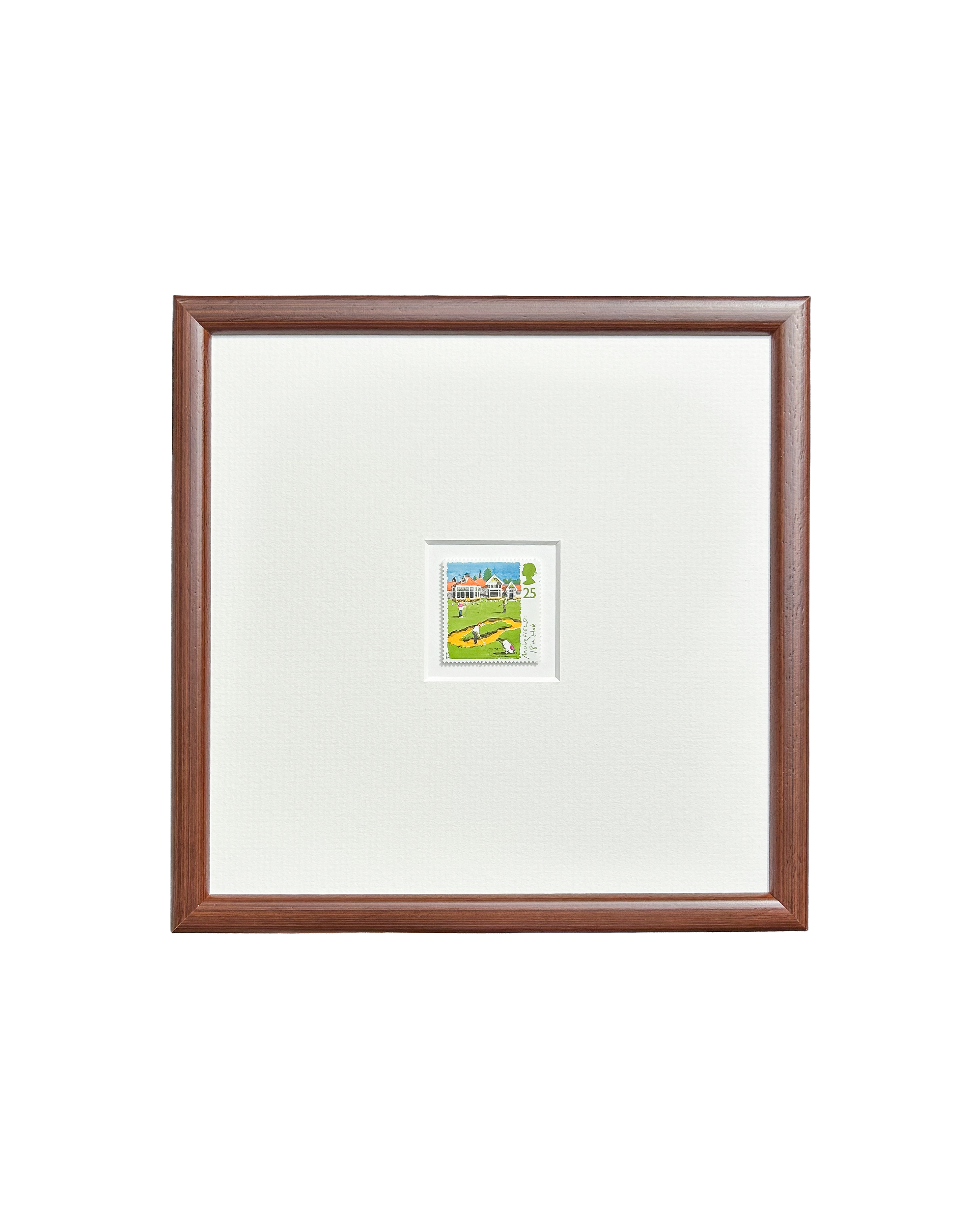 Muirfield: 18th Hole - Framed Scottish Golf Stamp