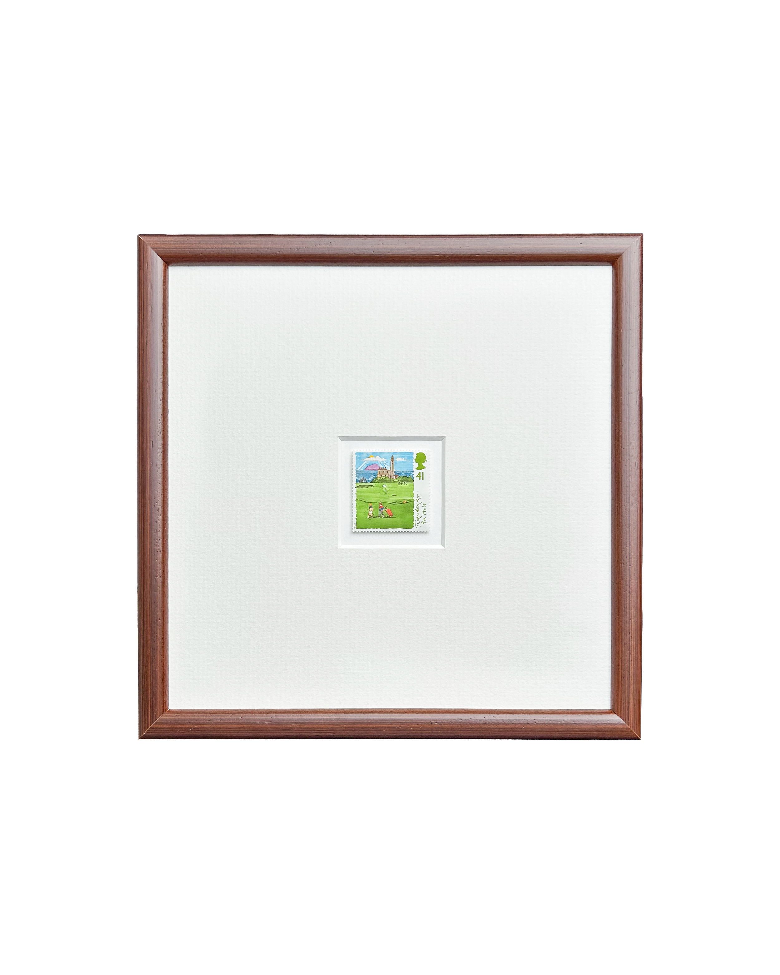 Turnberry: 9th Hole - Framed Scottish Golf Stamp