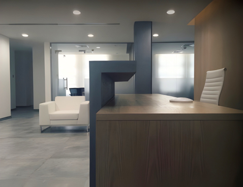 Contemporary office interior design for Shurooq in Qanat Al Kasba Sharjah with neutral palette and streamlined workspace layout