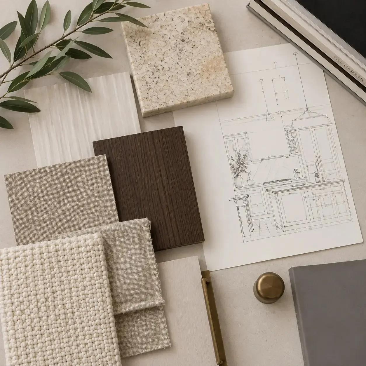 Interior designer material and finish selection process in Wellington Florida