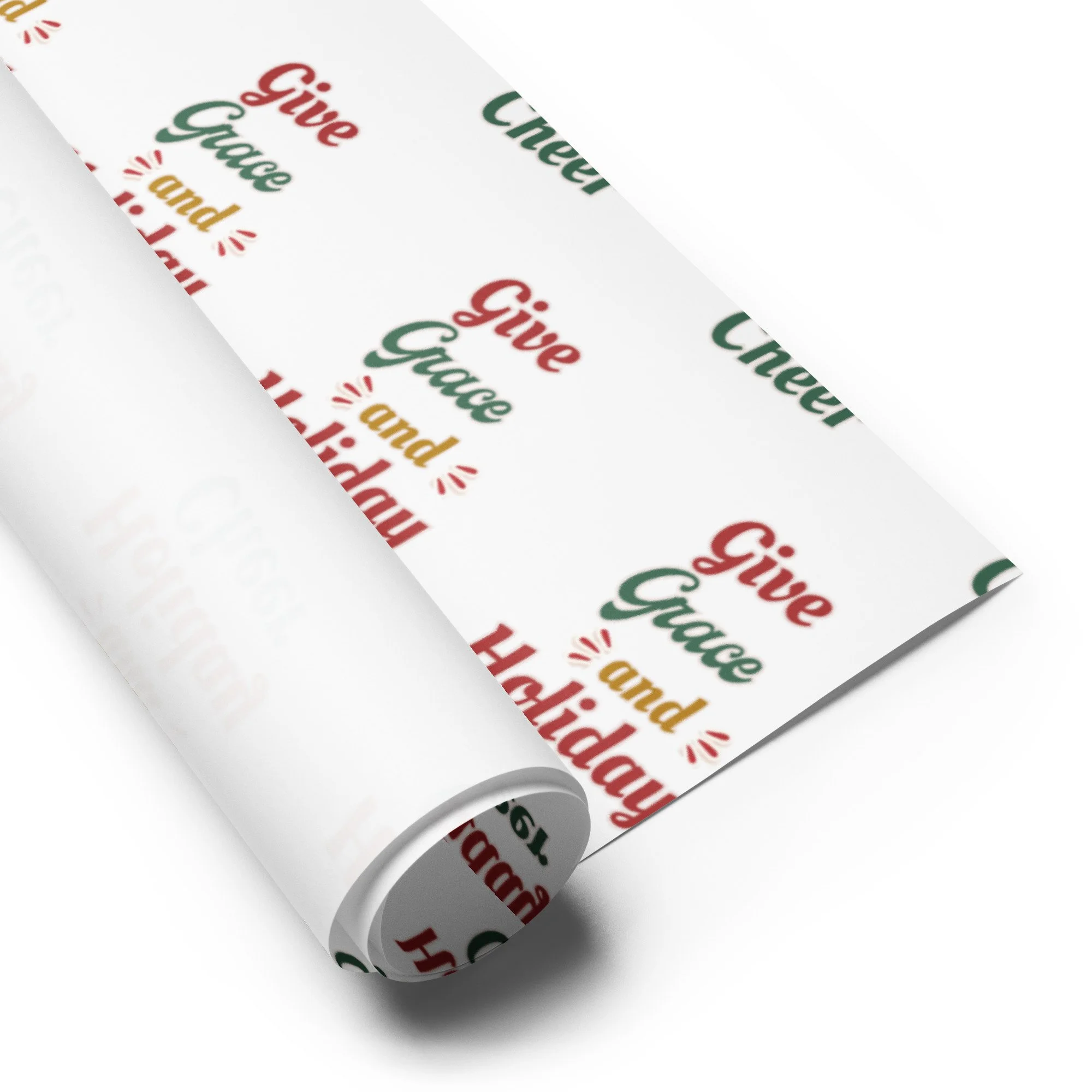 "Give Grace and Holiday Cheer" - Wrapping Paper SHEETS
