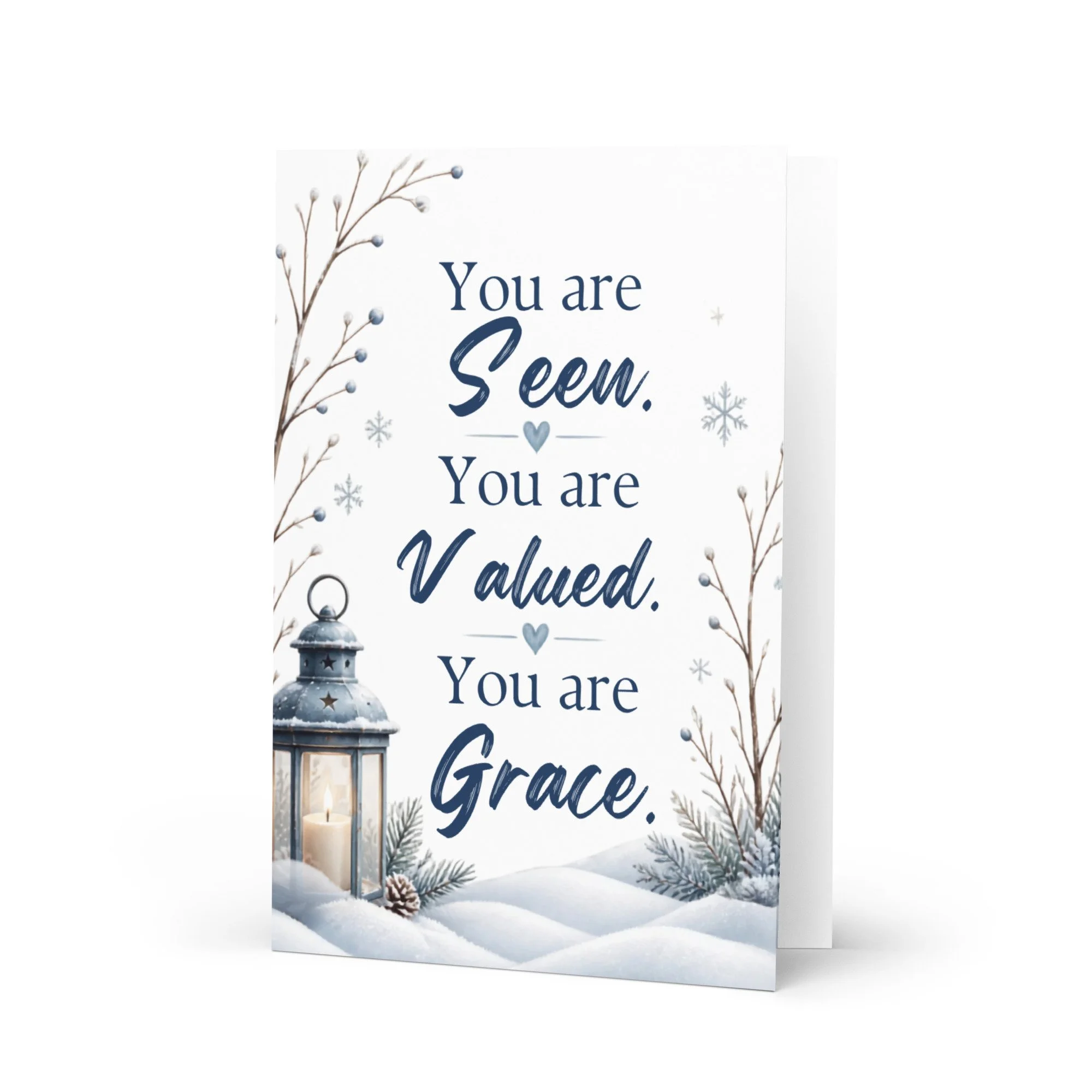 "You Are Seen. Valued. Grace." - Greeting Card