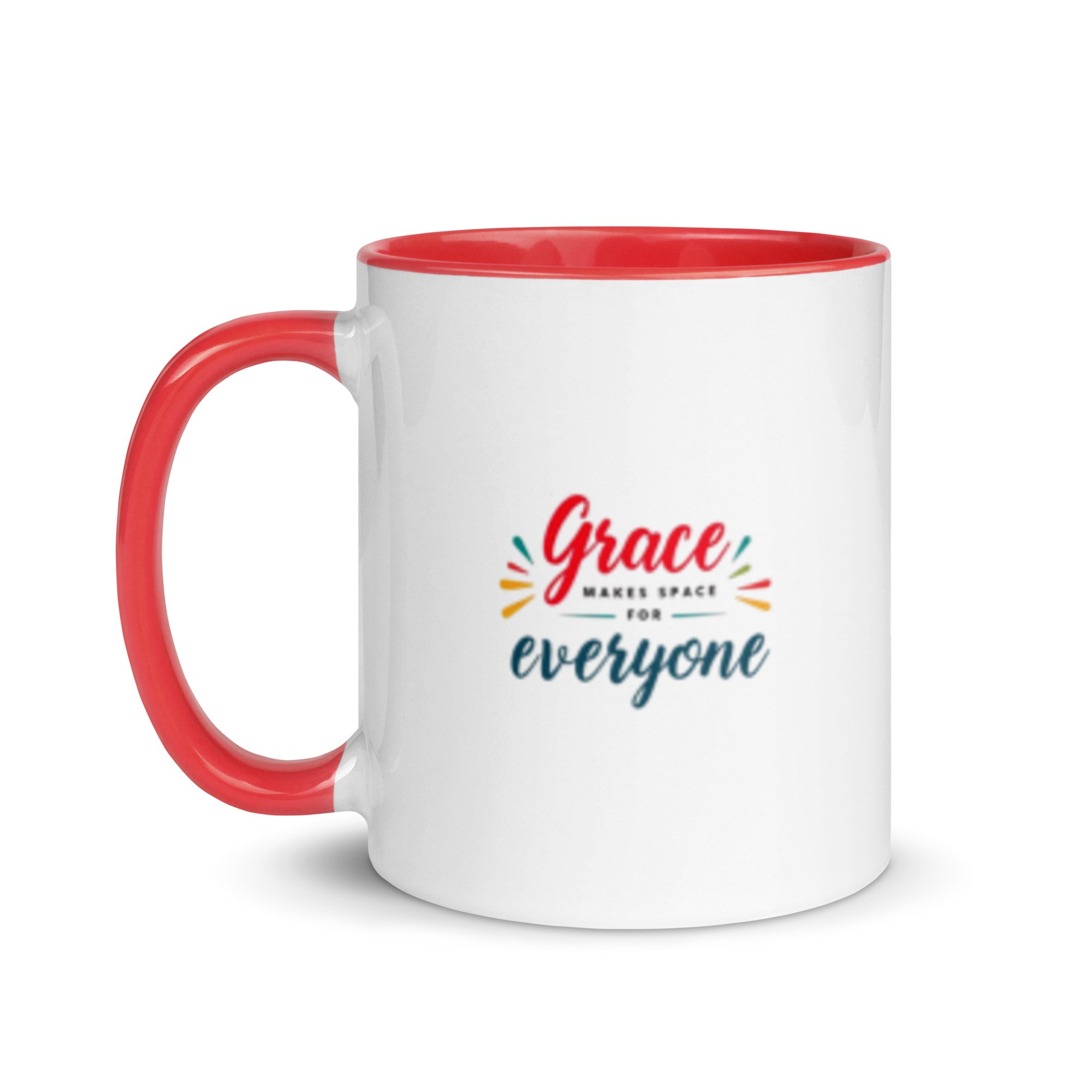 "Grace Makes Room for Everyone" - Mug with Color Inside