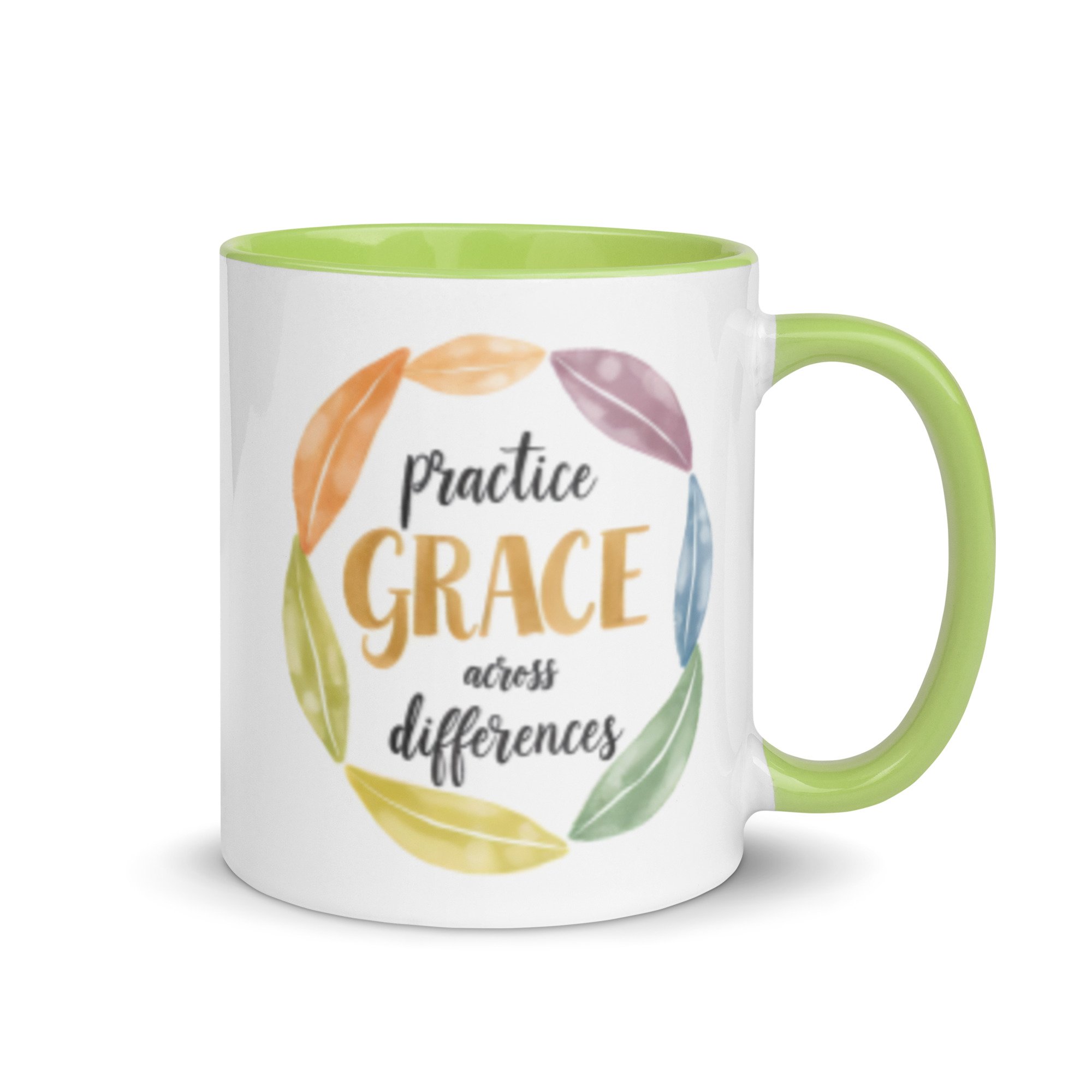 "Practice Grace Across Differences" - Mug with Color Inside