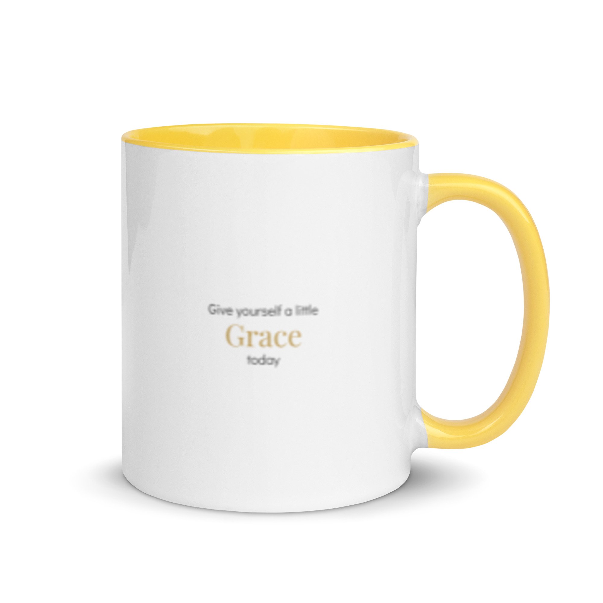 "Give Yourself a Little Grace Today" - Mug with Color Inside