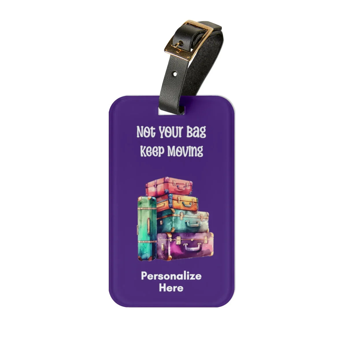 Luggage Tag. Not your Bag Purple.webp