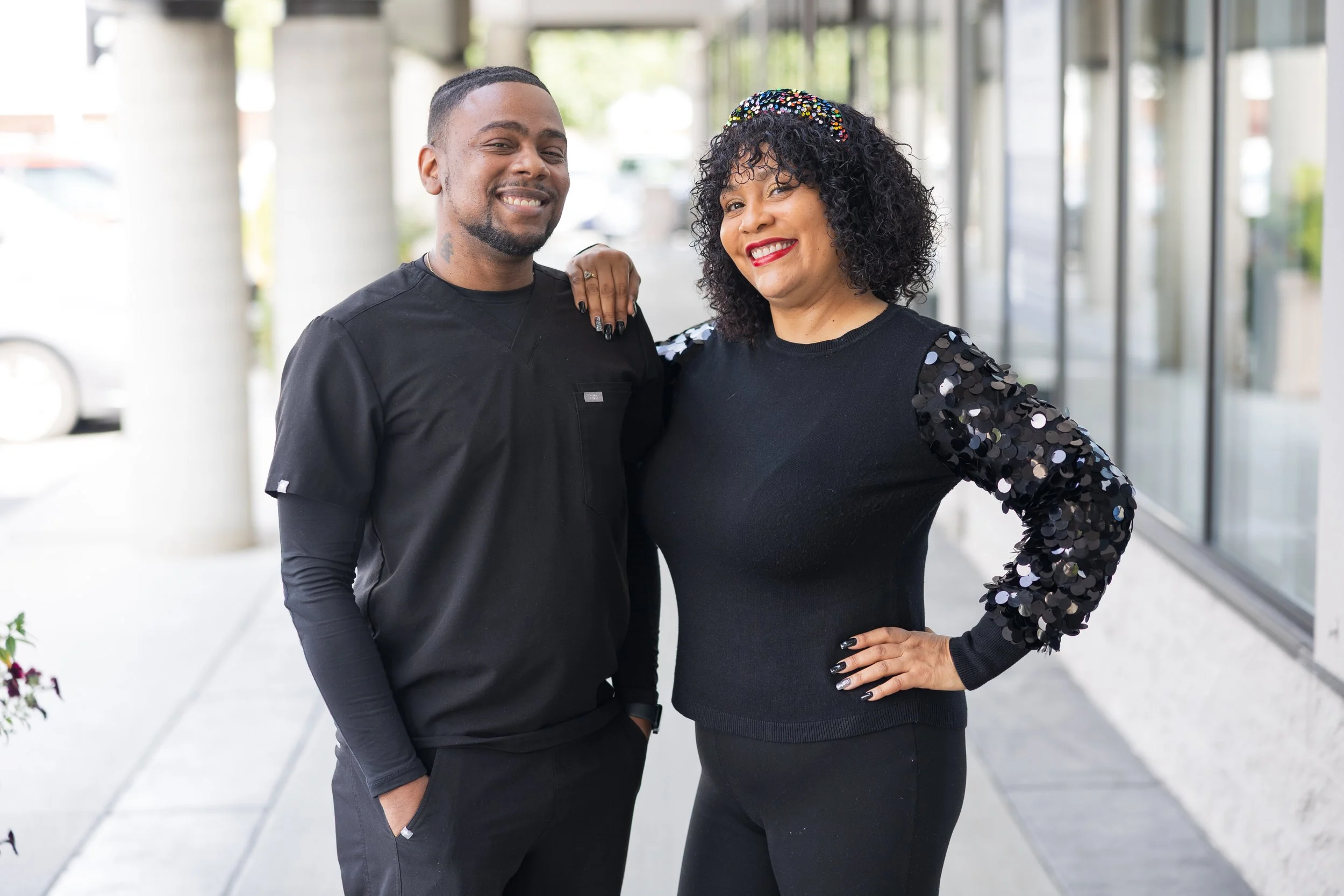 happy smiling patients outside Fox Point Dental Studio after dental treatment Fox Point WI dentist near Bayside Shorewood Glendale family and cosmetic dentistry