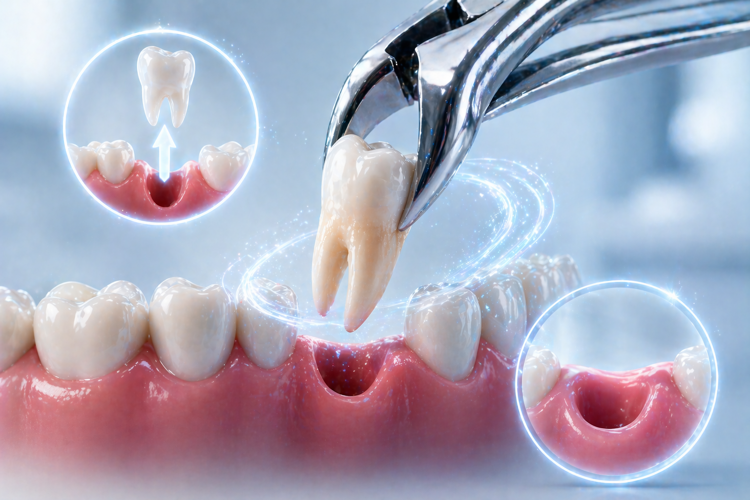 Tooth extraction procedure removing damaged tooth safely in Fox Point WI emergency dentist near Bayside Whitefish Bay Glendale