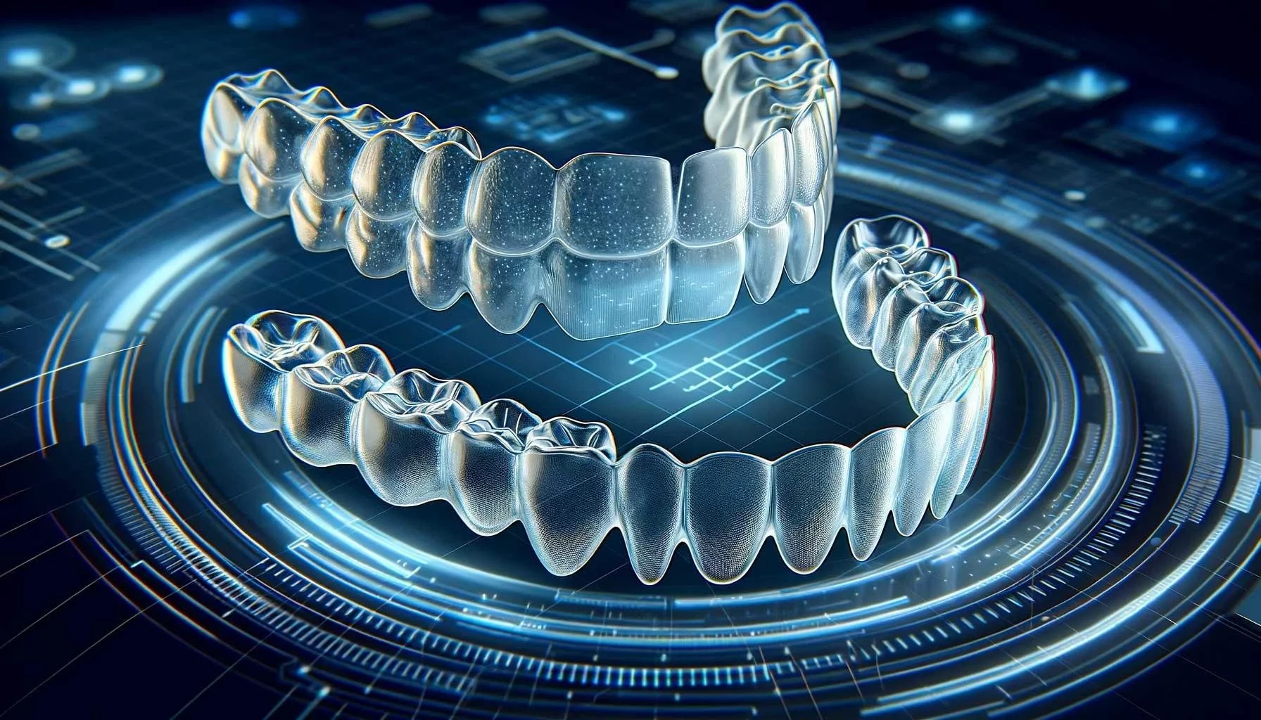 3D digital visualization of clear aligners showing precise tooth movement planning for SureSmile treatment in Fox Point Milwaukee Wisconsin