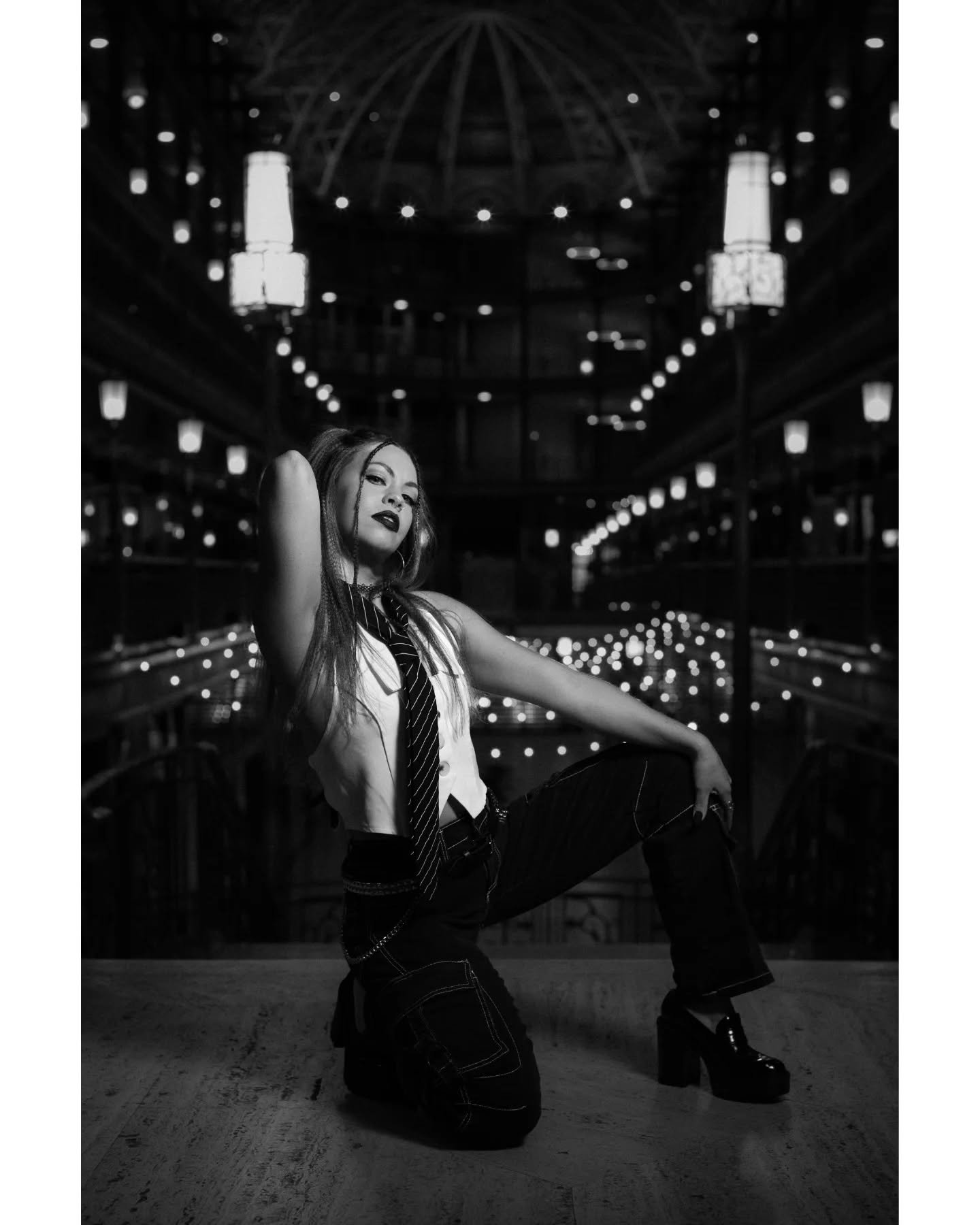 Dixie being a whole vibe at the arcade... 
.
.
.
.
#clevelandphotographer #fashionstyle #90sstyle #blackandwhitephoto #editorialphotography