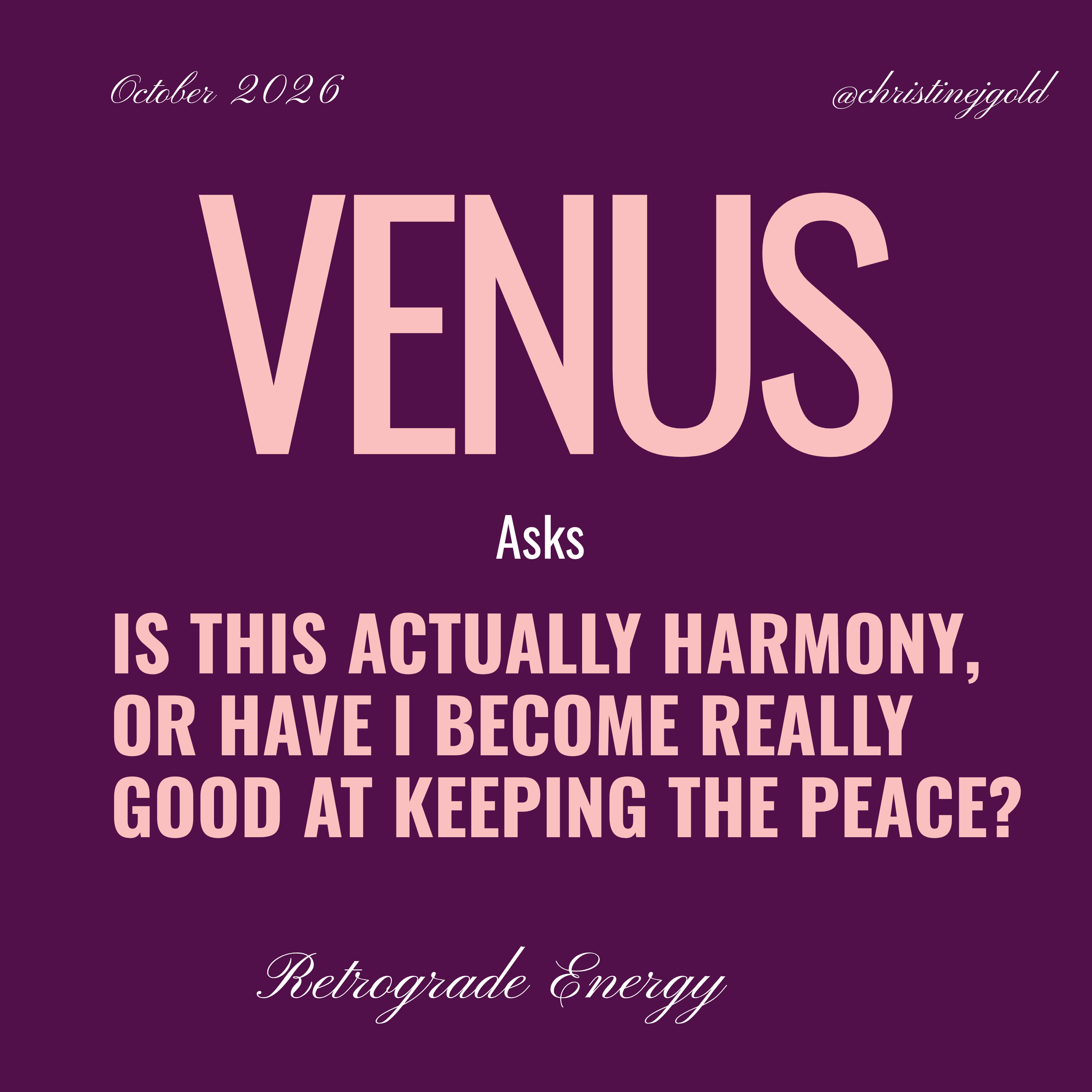 Venus retrograde energy