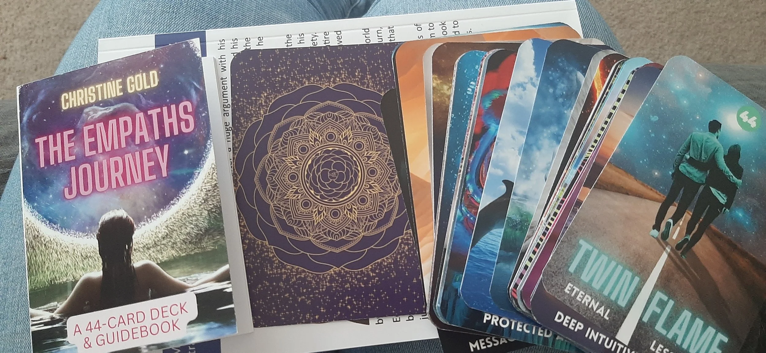 Get the complete Empath's Journey experience — 44-card physical oracle deck plus instant digital access on Deckible. Created for empathic women by psychic medium Christine J. Gold.