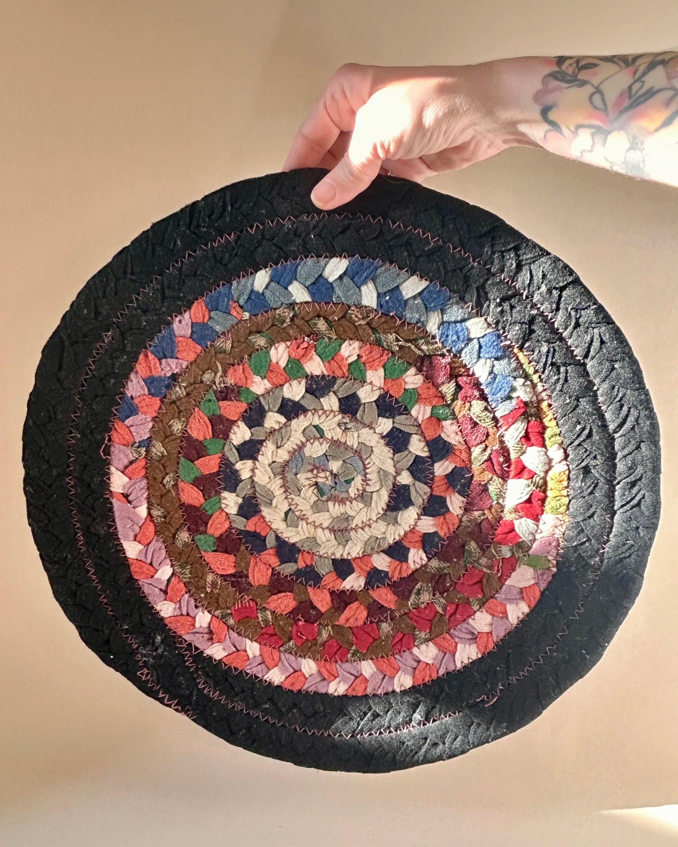 Vintage Braided Textile Table Mat