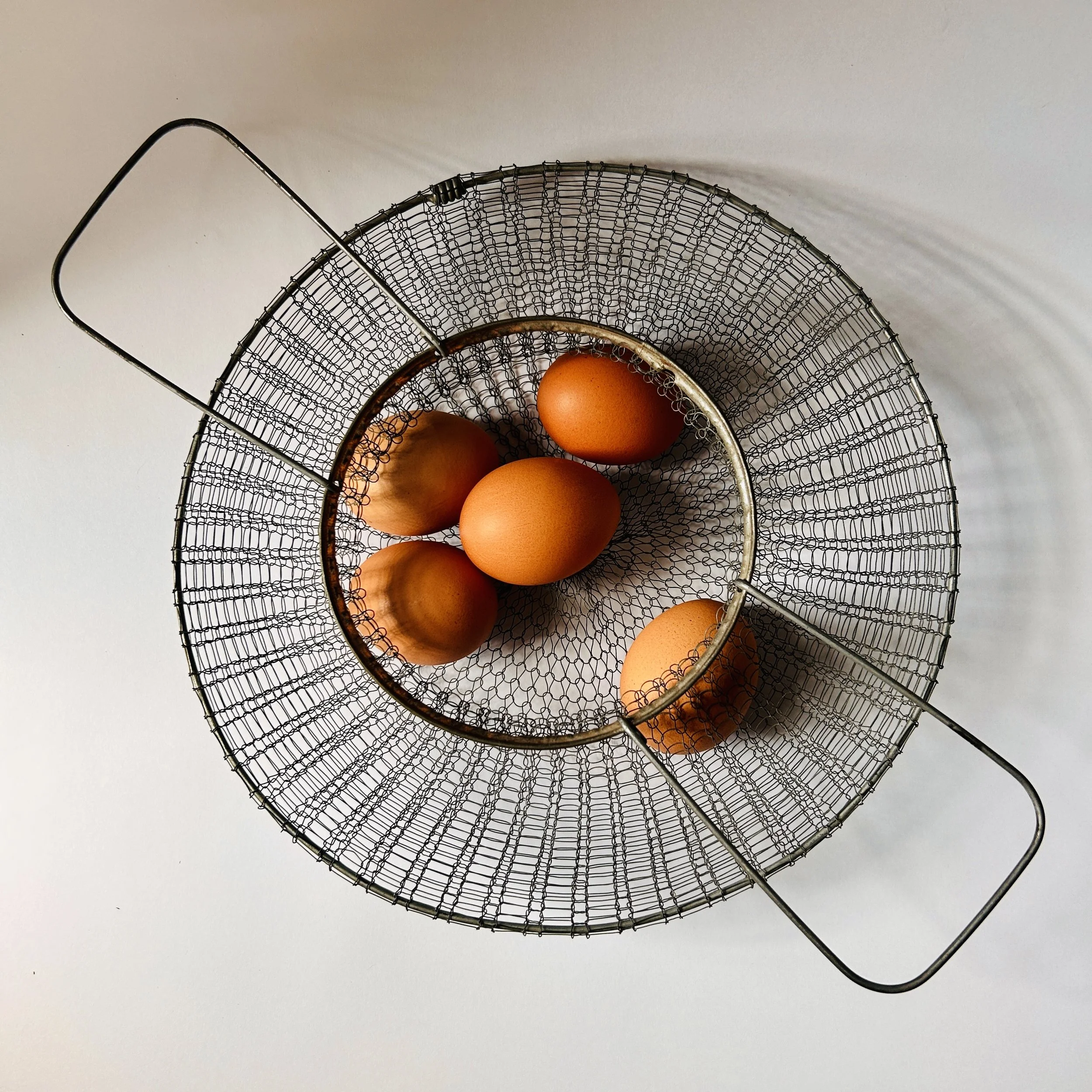 Vintage Italian Egg  Basket