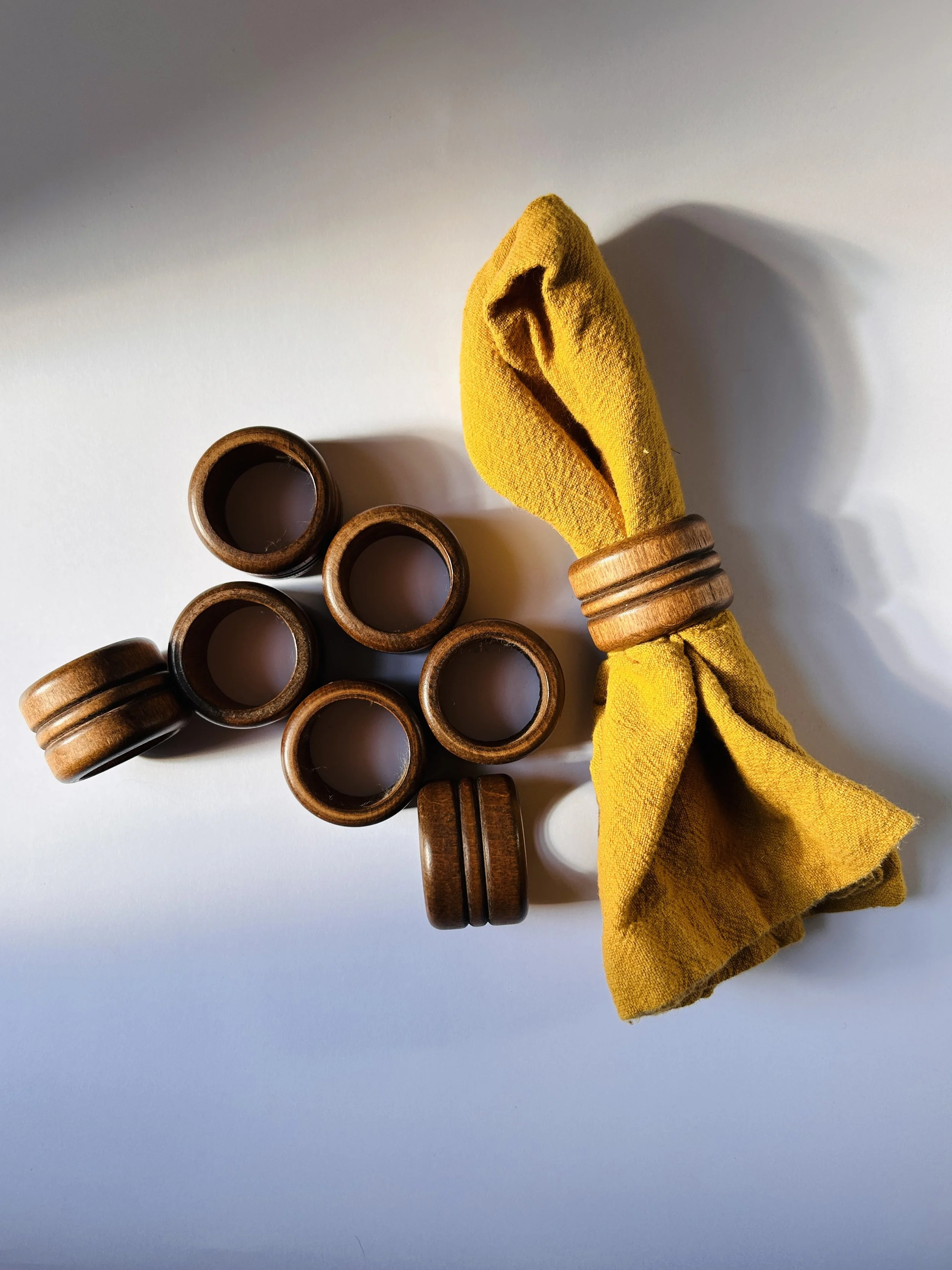 Vintage Wooden Napkin Rings
