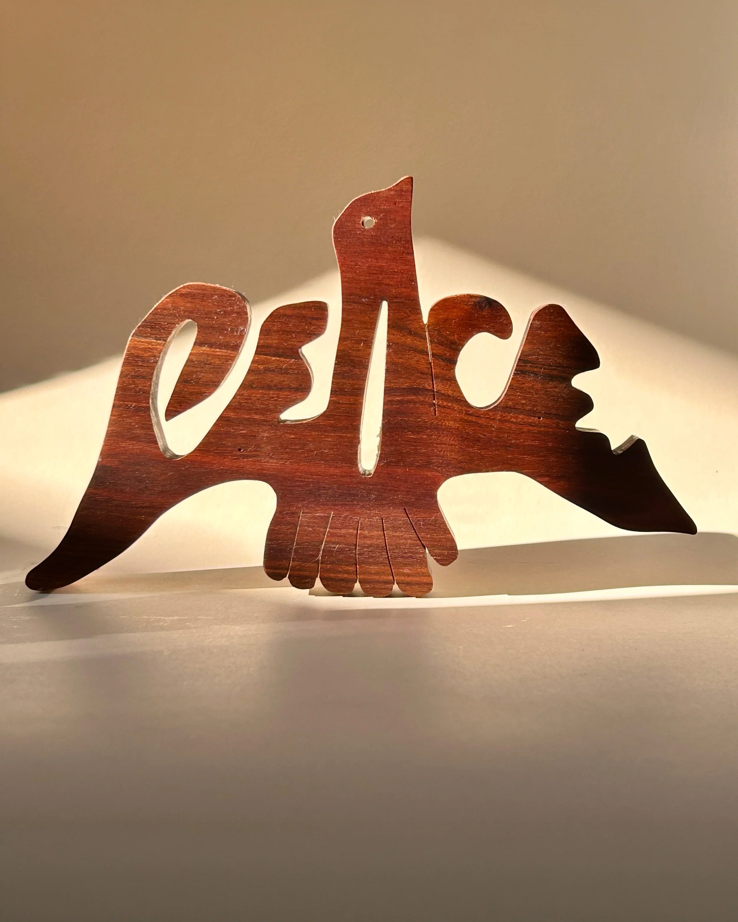 Vintage American Walnut Dove of Peace