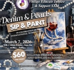 Denim & Pearls Sip & Paint