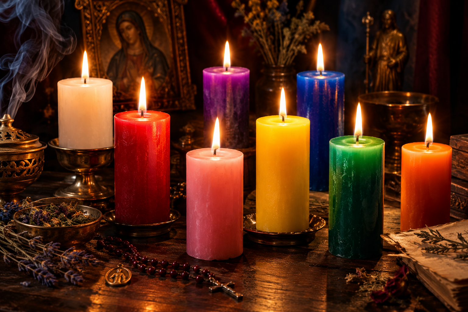 Velas: días de la semana, colores, santos, signos del zodiaco y deseos